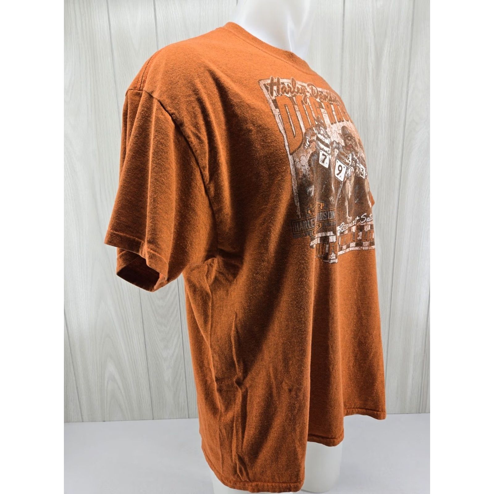 Harley Davidson Maverick Harley-Davidson Orange T-Shirt Dallas Texas Men's XL DBL Sided Graphic Shirt Size US XL / EU 56 / 4 - 7 Thumbnail
