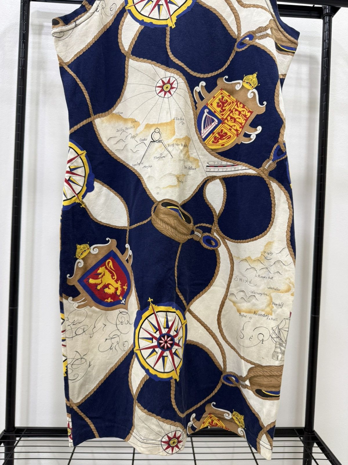 Gucci Vintage 90s Gucci Nautical Map Printed Dress Size M / US 6-8 / IT 42-44 - 3 Thumbnail