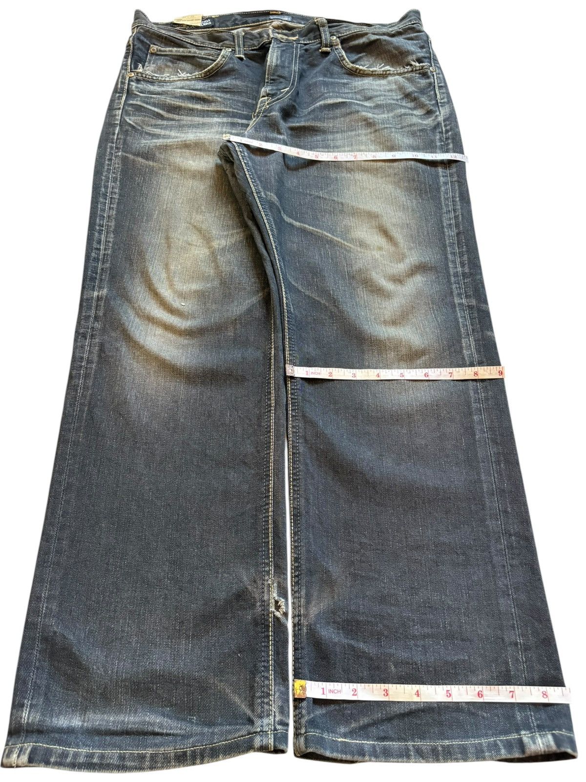 Lee Vintage Lee Rusty Wash Distressed Loose Baggy Jeans Size US 34 / EU 50 - 17 Thumbnail