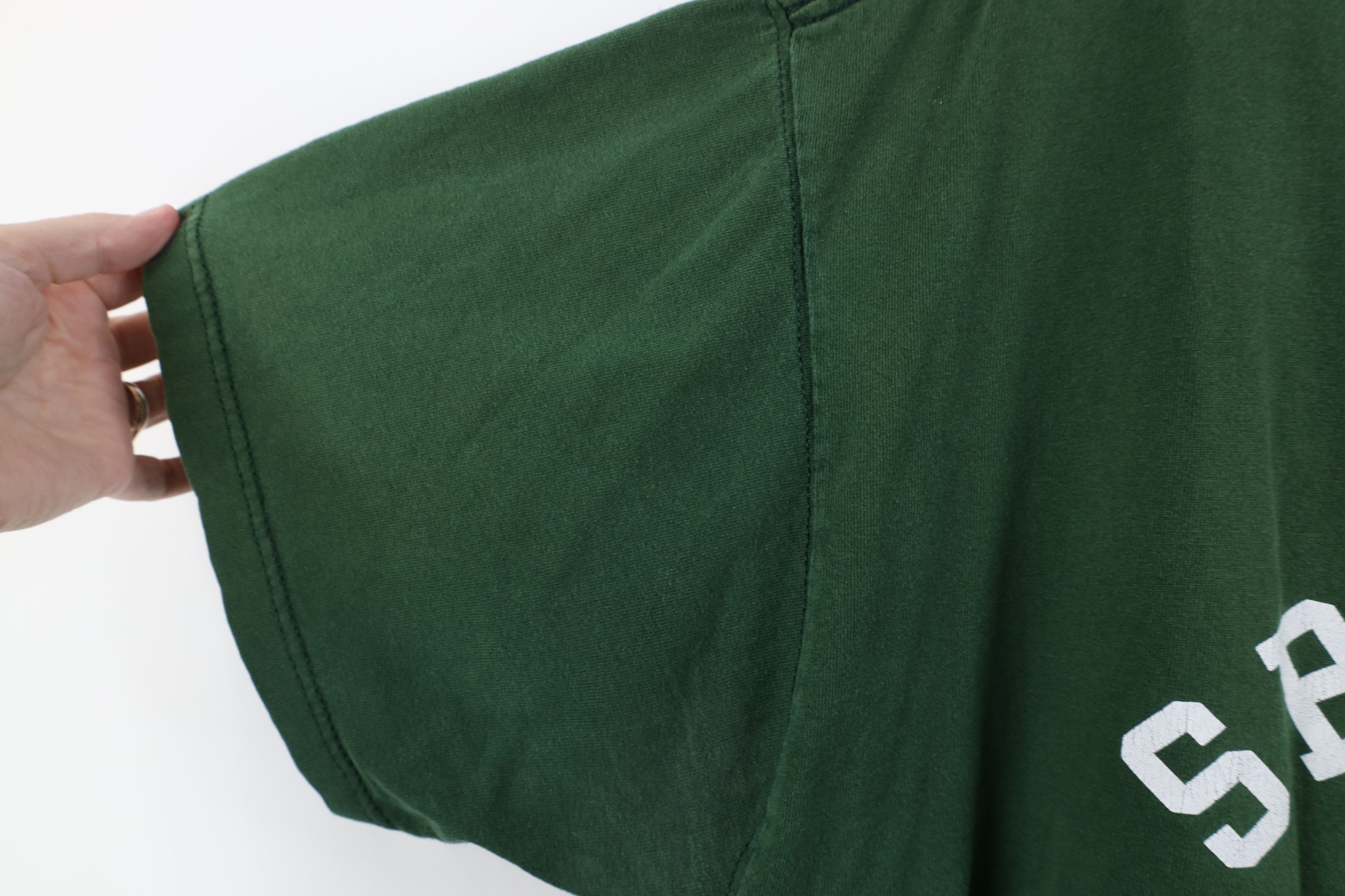 Vintage Vintage 90s Michigan State University T-Shirt Green USA Size US XL / EU 56 / 4 - 8 Thumbnail