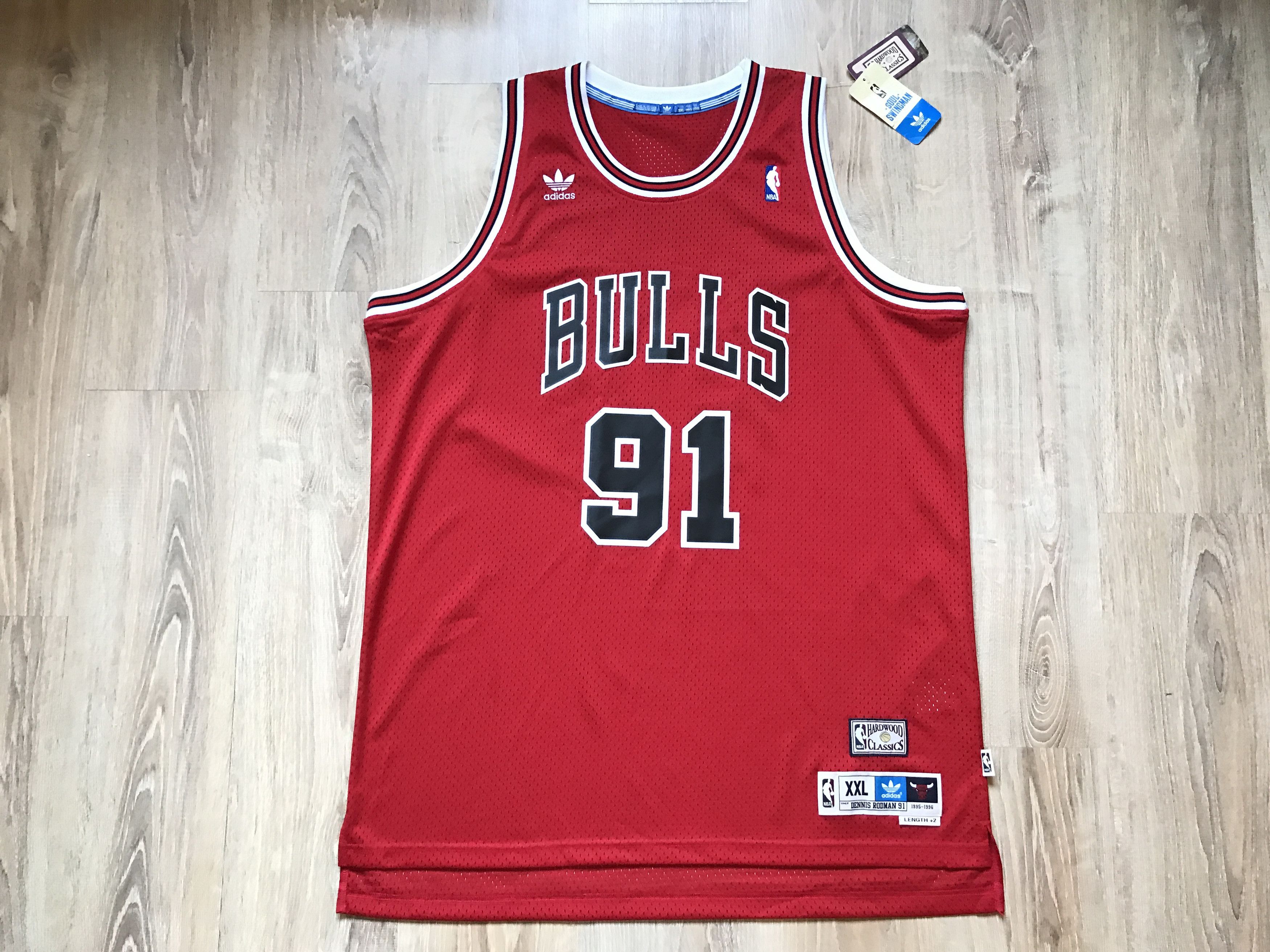NBA × Vintage Chicago Bulls NBA Dennis Rodman #91 New Vintage Jersey Size US XXL / EU 58 / 5 - 1 Thumbnail
