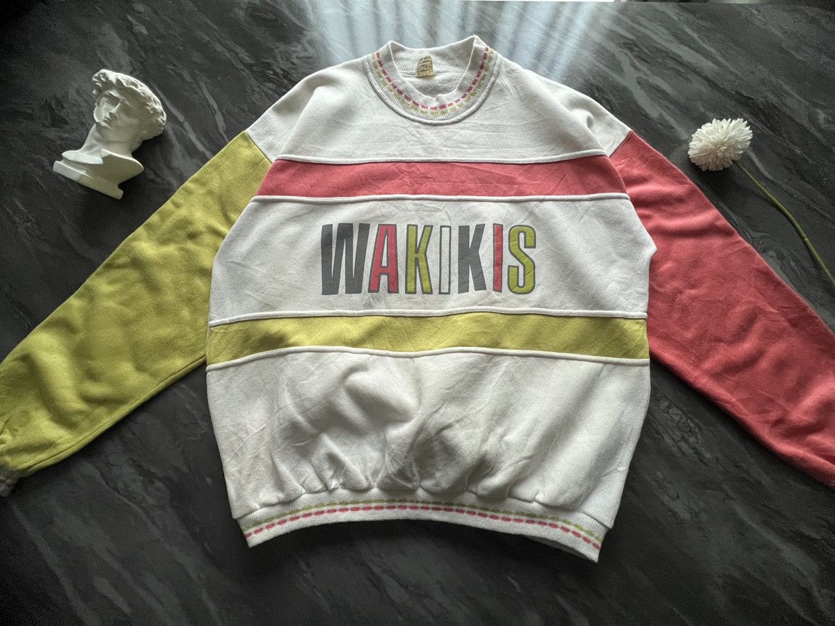 Vintage WAKIKIS : Swater Rare Pattern Match Collection Size US L / EU 52-54 / 3 - 2 Thumbnail