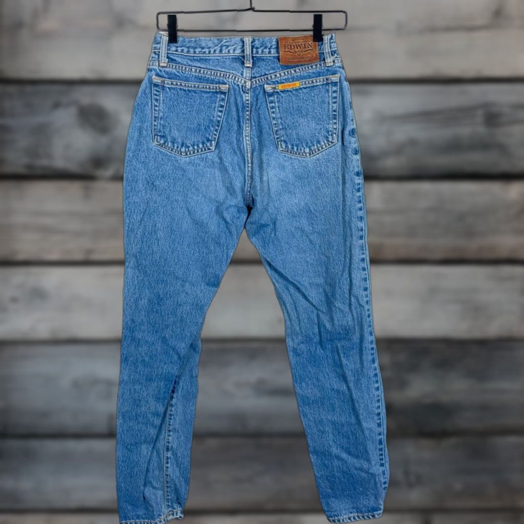 Edwin VINTAGE Edwin Jeans Men 30 x 30 Blue Berkeley Slim Fit Denim Japan Made Jeans Men Slim Mid Rise 100% Cotton 5-Pocket Size US 27 - 1 Thumbnail