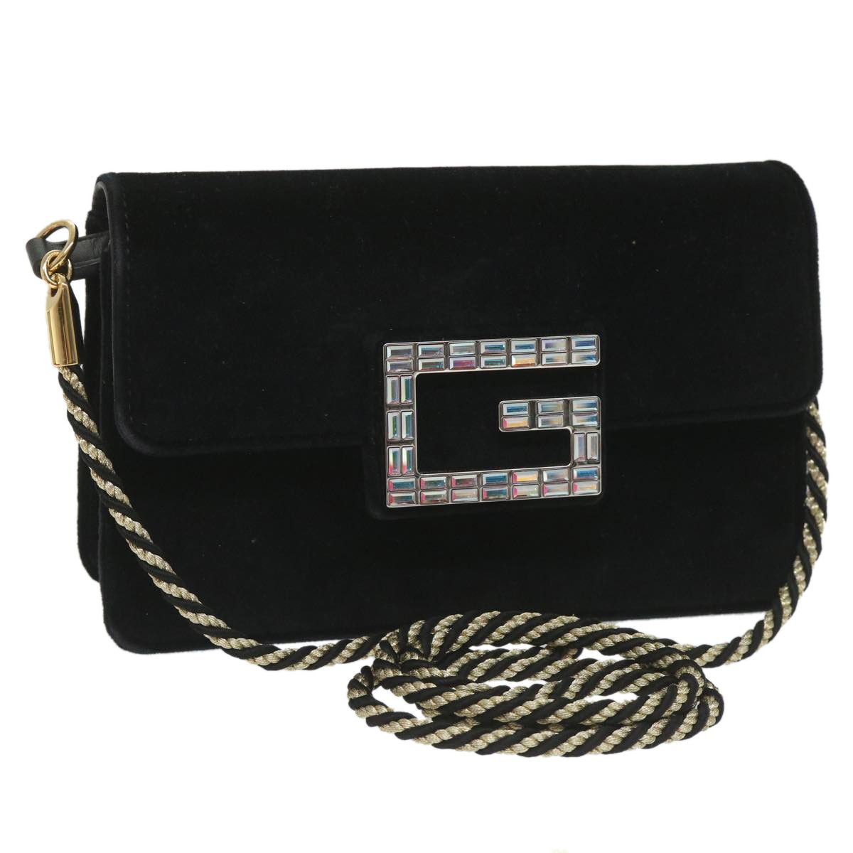 Gucci -- Black Velvet Shoulder Bag (Pre-Owned) Size ONE SIZE - 1 Thumbnail
