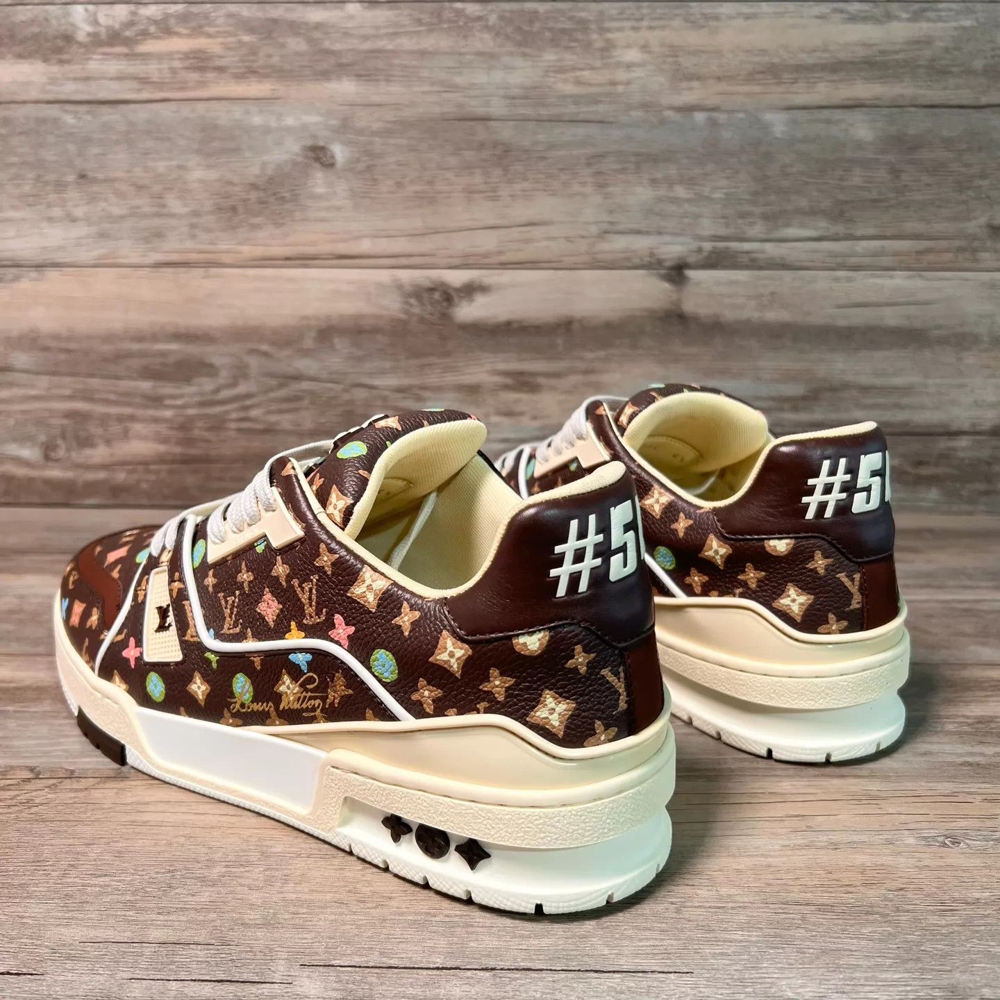 Louis Vuitton LV Trainer x Tyler Brown AOP UK6.5/40.5 97New Size US 7.5 / EU 40-41 - 4 Thumbnail