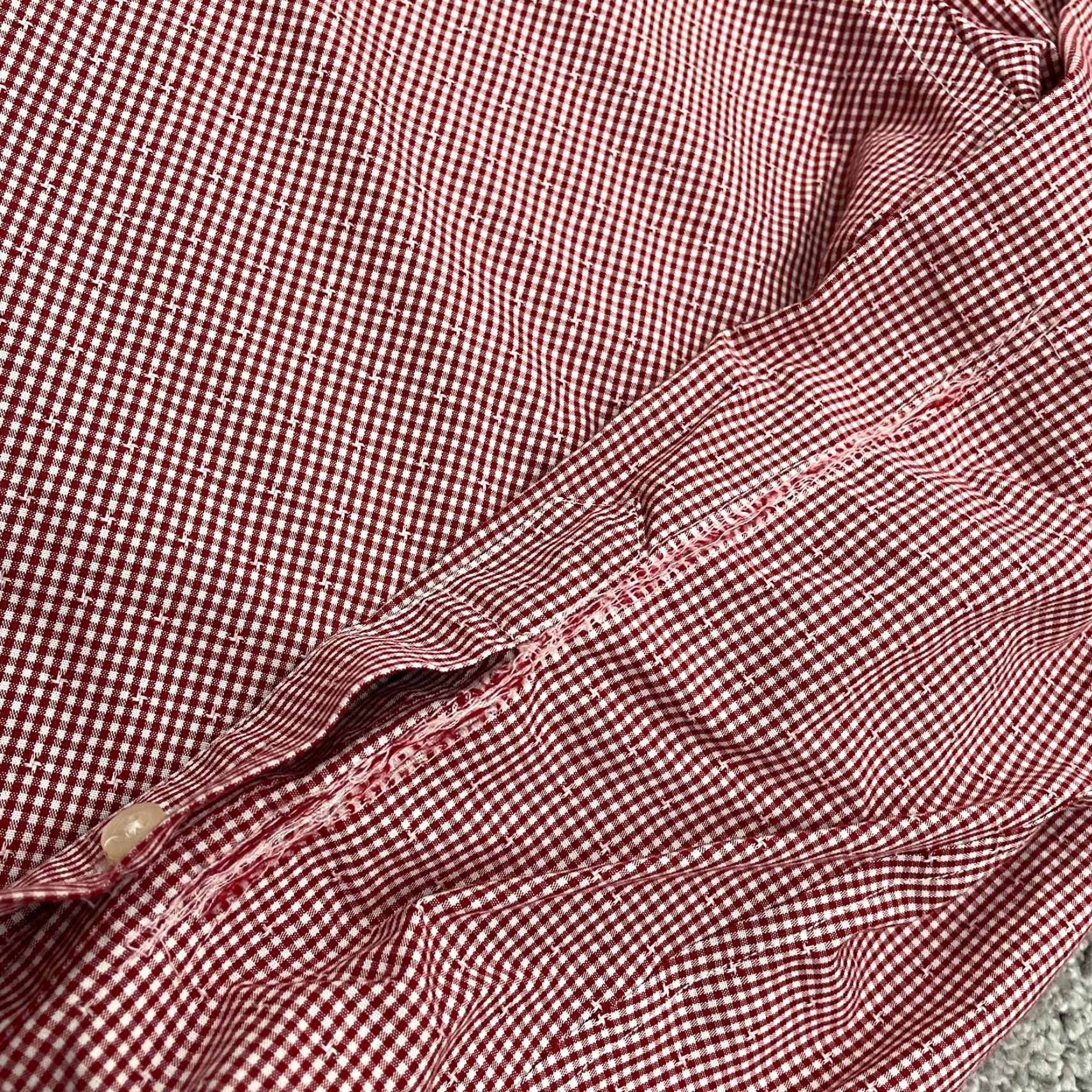 Banana Republic Banana Republic Shirt Adult Medium Red Check Long Sleeve Button-Up Non-Iron Cotton Breathable Lightweight Mens Size US M / EU 48-50 / 2 - 6 Thumbnail