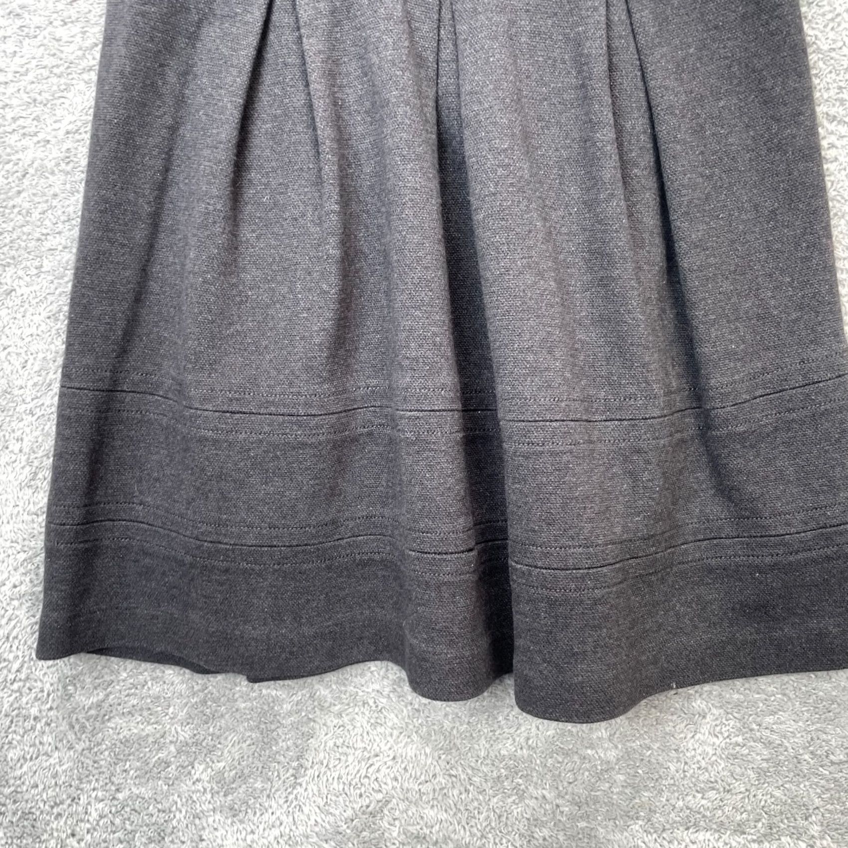 Boden Boden Dress Womens 10 Petite Gray Libby Ponte Jersey Stretch Cotton Pleated Dress Size L / US 10 / IT 46 - 6 Thumbnail