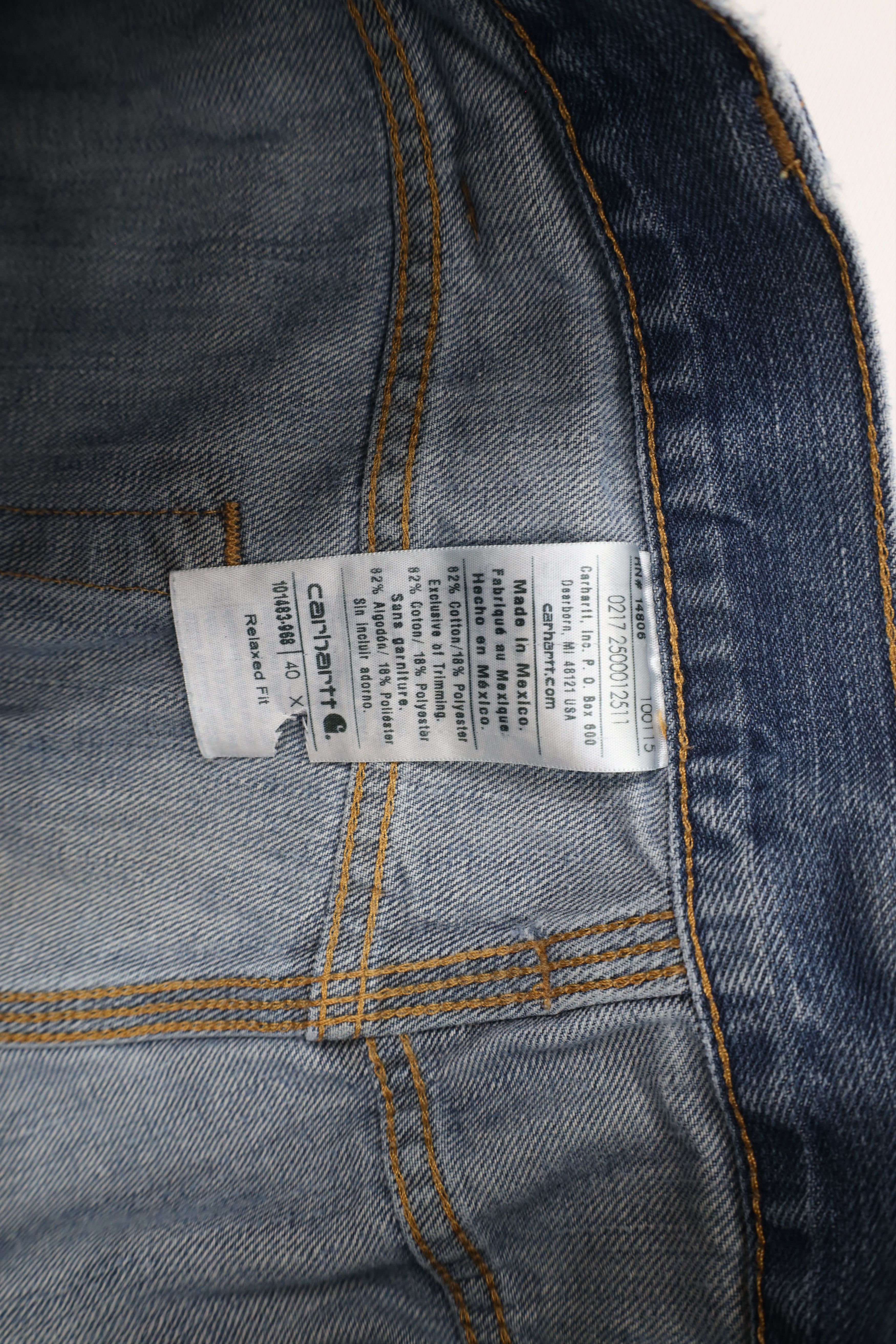 Carhartt × Vintage Vintage Carhartt Distressed Relaxed Fit Denim Jeans Blue Size US 40 / EU 56 - 10 Thumbnail