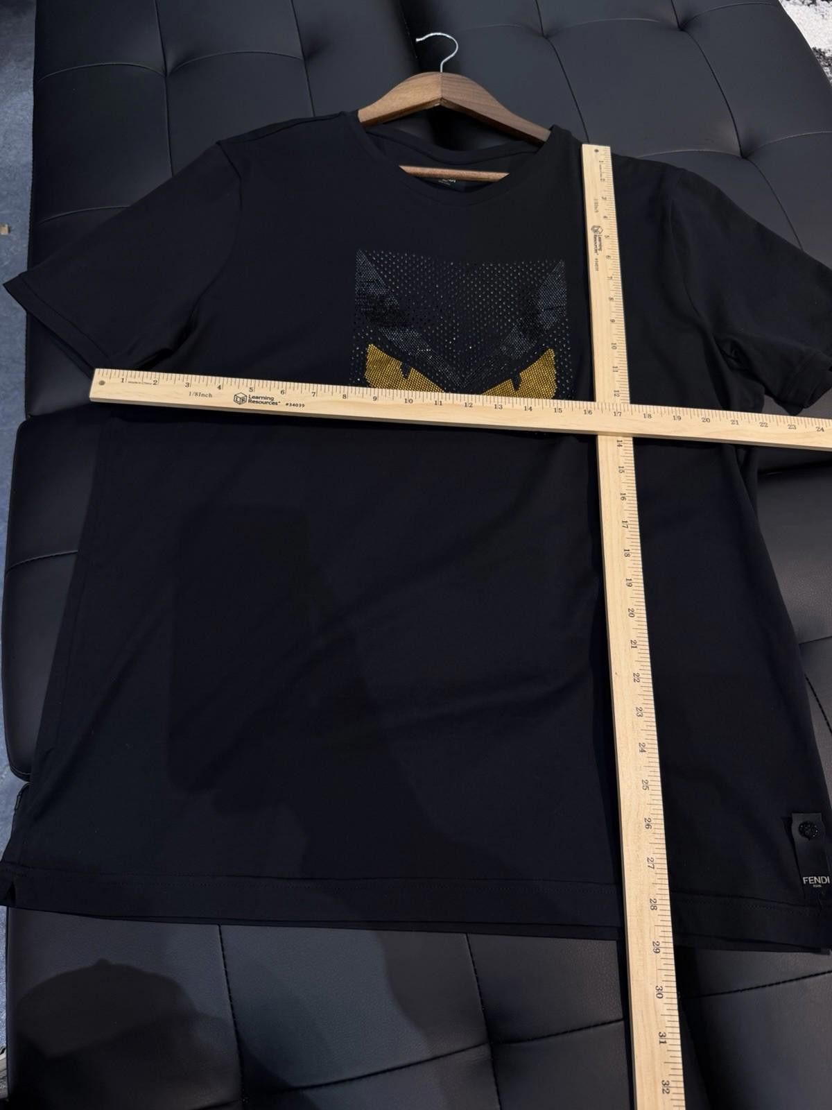 Fendi FENDI Men's Size- (58) Cotton Black Yellow Eyes T-Shirt $700 Size US XL / EU 56 / 4 - 10 Thumbnail