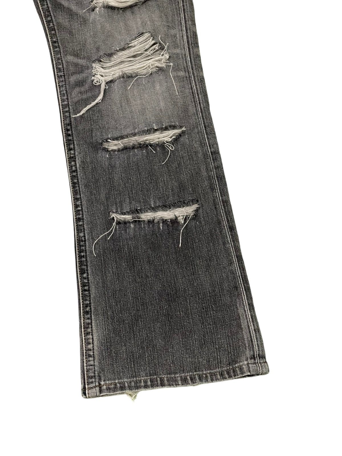 Japanese Brand Flare Jeans Wrangler Over Distress Denim Boot Cut 6🟦4 Size US 31 - 4 Thumbnail