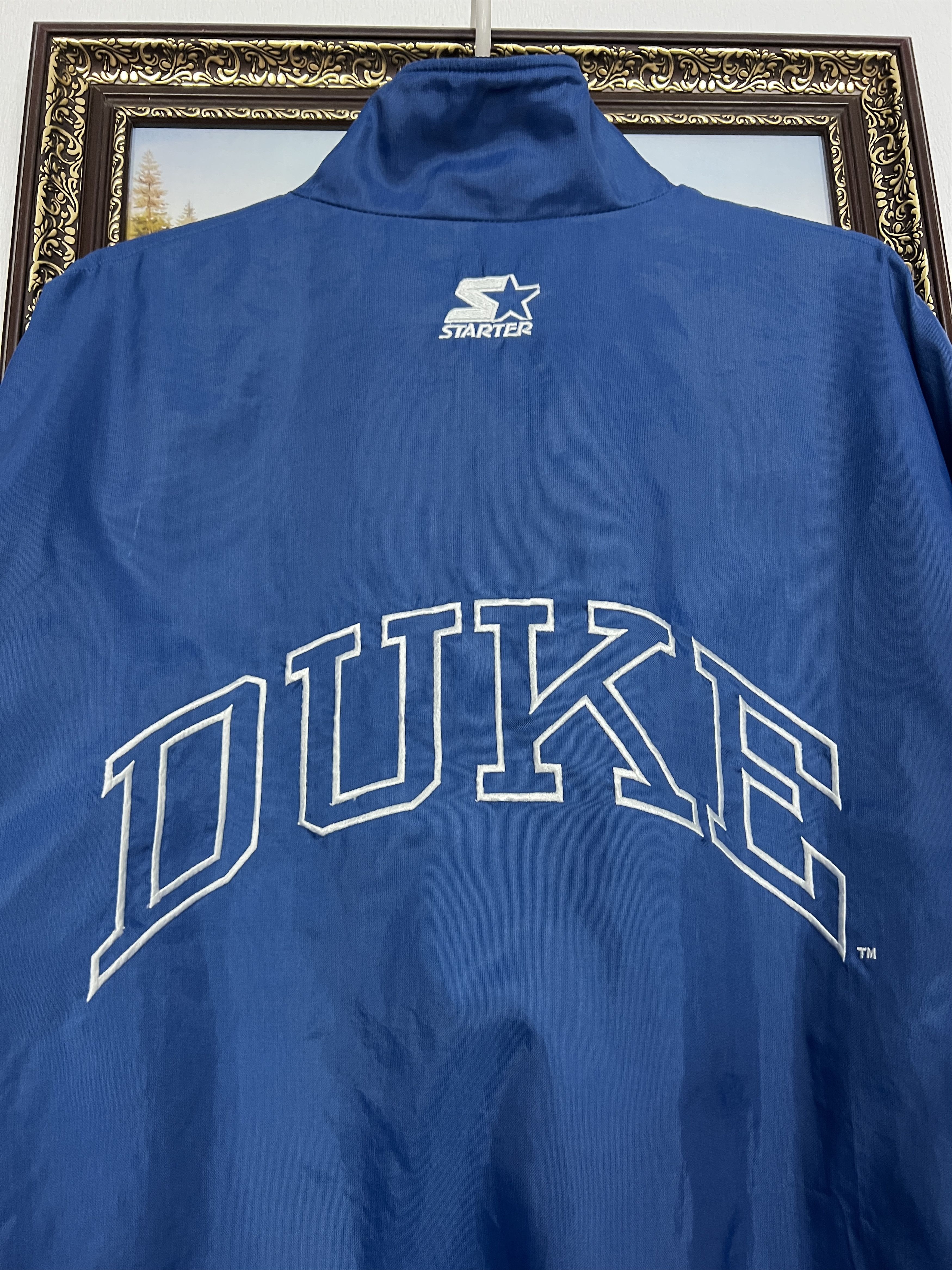 Starter Duke University Blue Devils Jacket NCAA Bomber Windbreaker Size US XL / EU 56 / 4 - 10 Thumbnail