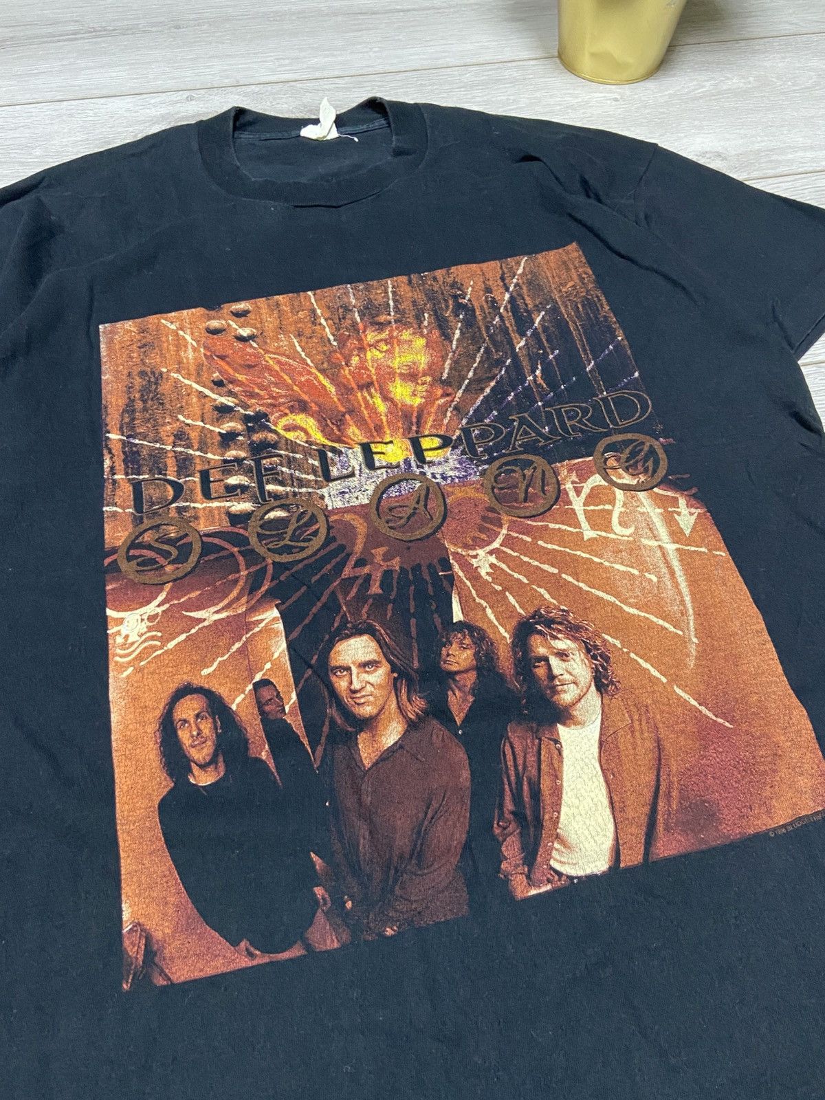 Band Tees Def leppard slang Screen Stars 1996 double sided tshirt Size US L / EU 52-54 / 3 - 4 Thumbnail
