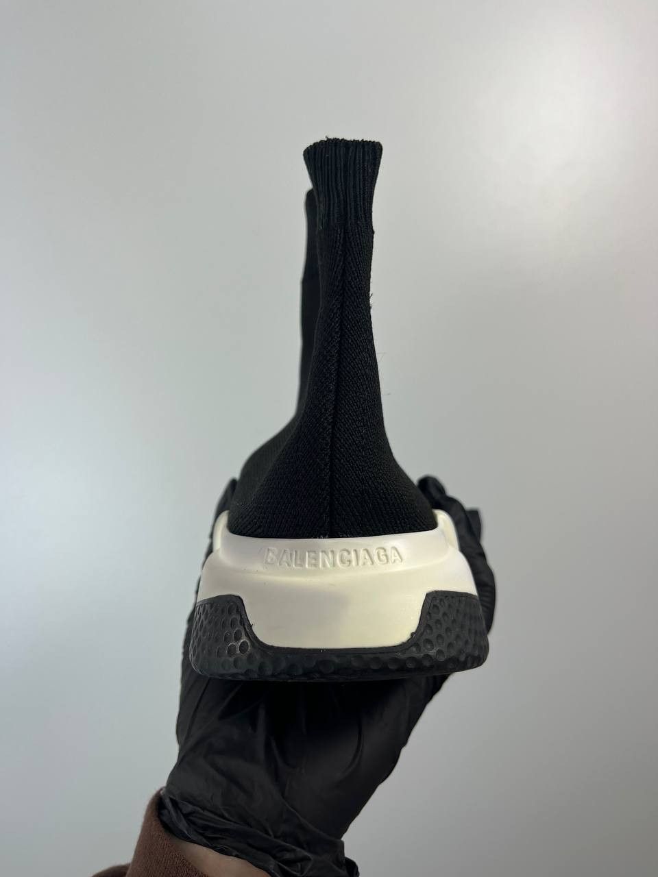 Balenciaga Balenciaga Speed Trainer Sock Sneakers Black White Womens 38 Size US 8 / IT 38 - 8 Thumbnail