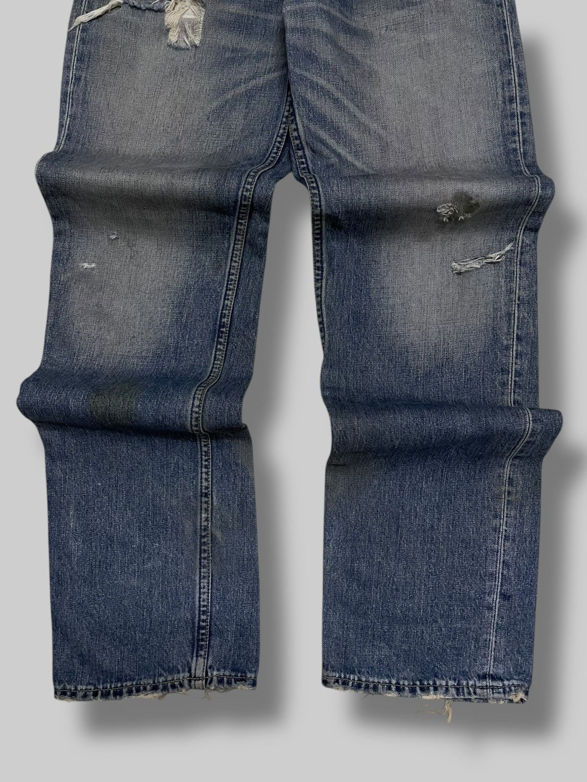 Levi's Vintage Clothing Vintage 1990s Designer Original Levis 502 Distressed Denim Size US 29 - 3 Thumbnail