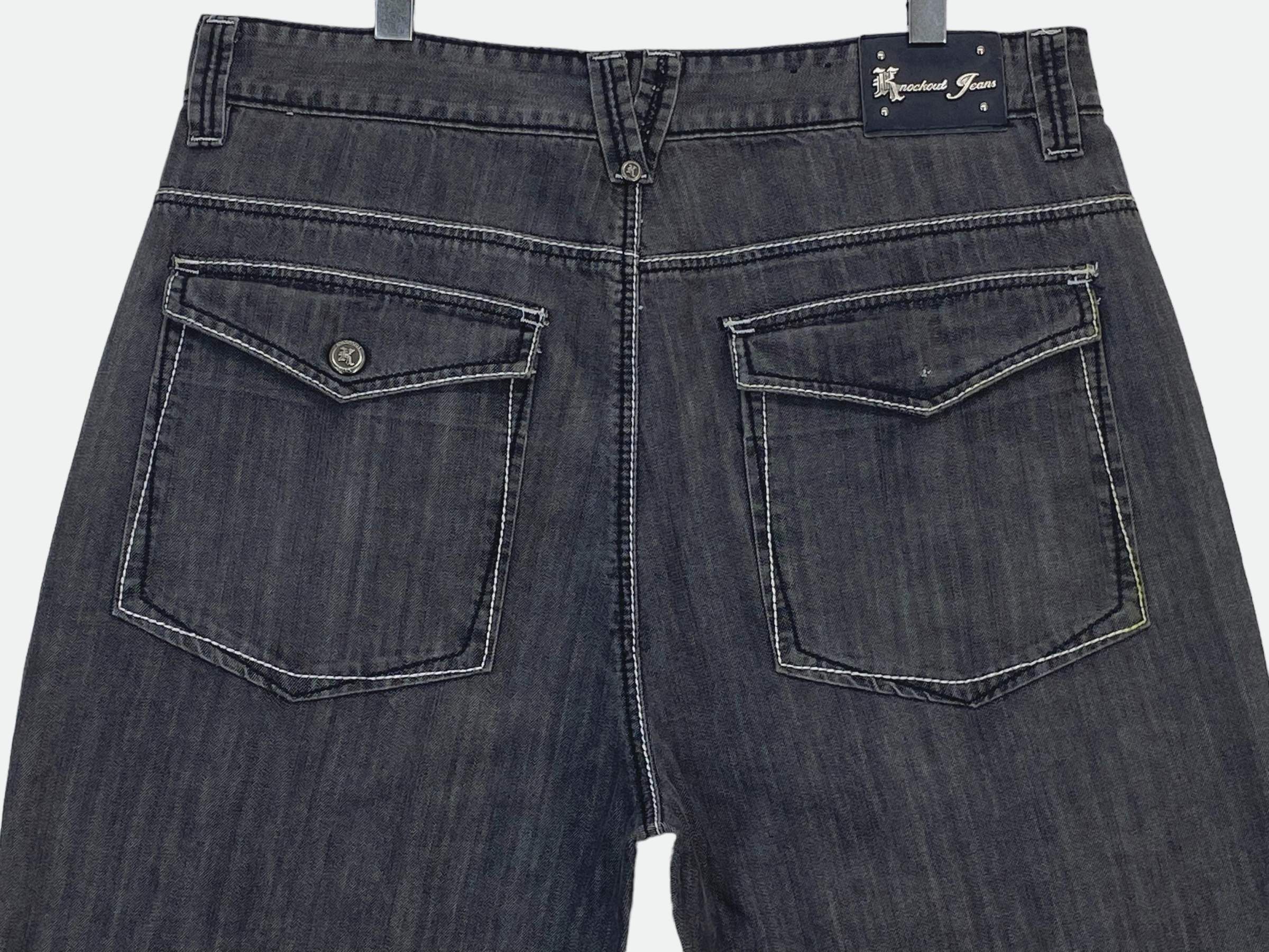 Japanese Brand Knockouts Baggy Denim Jeans Size US 40 / EU 56 - 5 Thumbnail