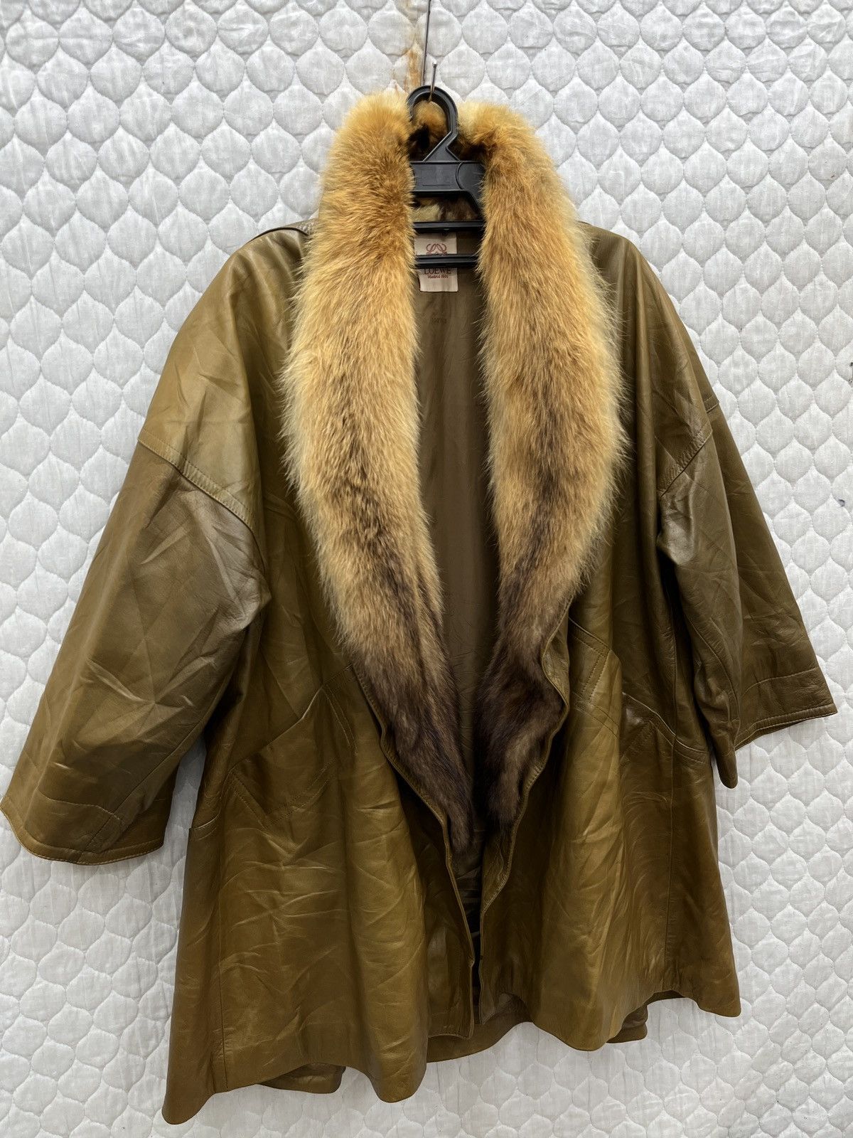 Loewe 🔥🔥🔥ARCHIVE LOEWE LEATHER COAT WITH FUR Size M / US 6-8 / IT 42-44 - 2 Thumbnail