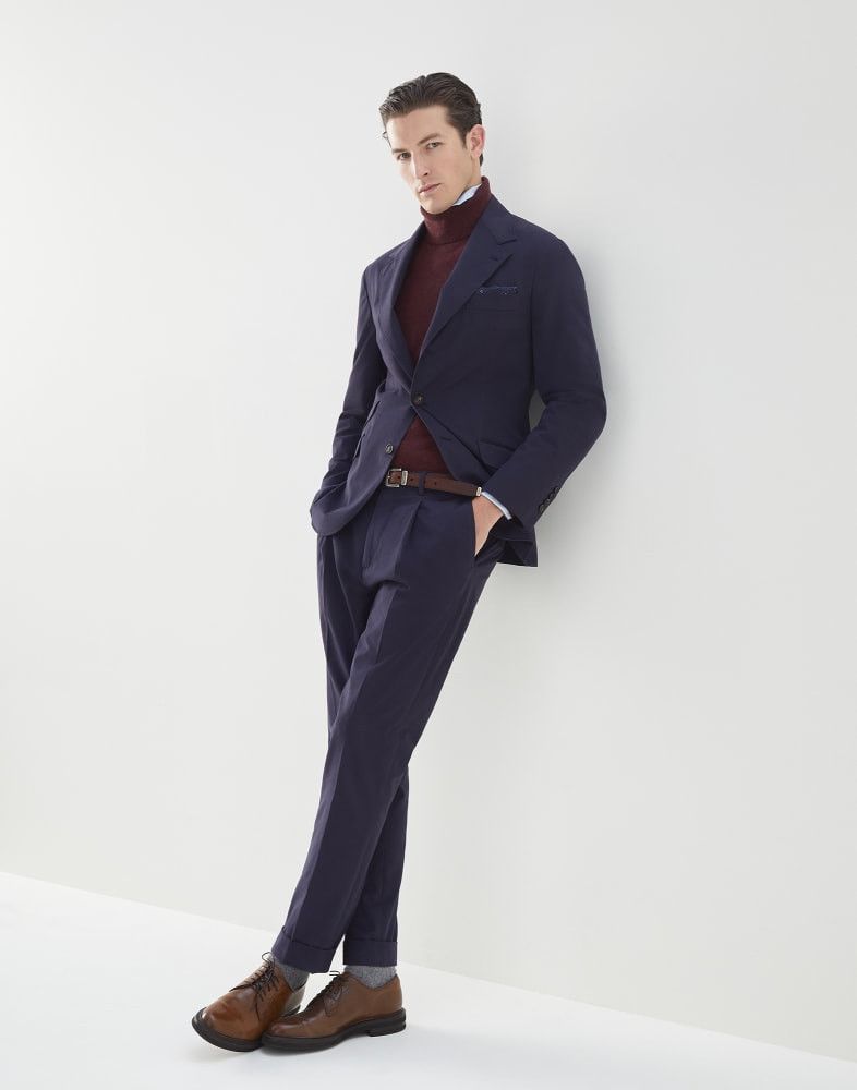 Brunello Cucinelli Suit in Dark Blue Size 46R - 2 Thumbnail
