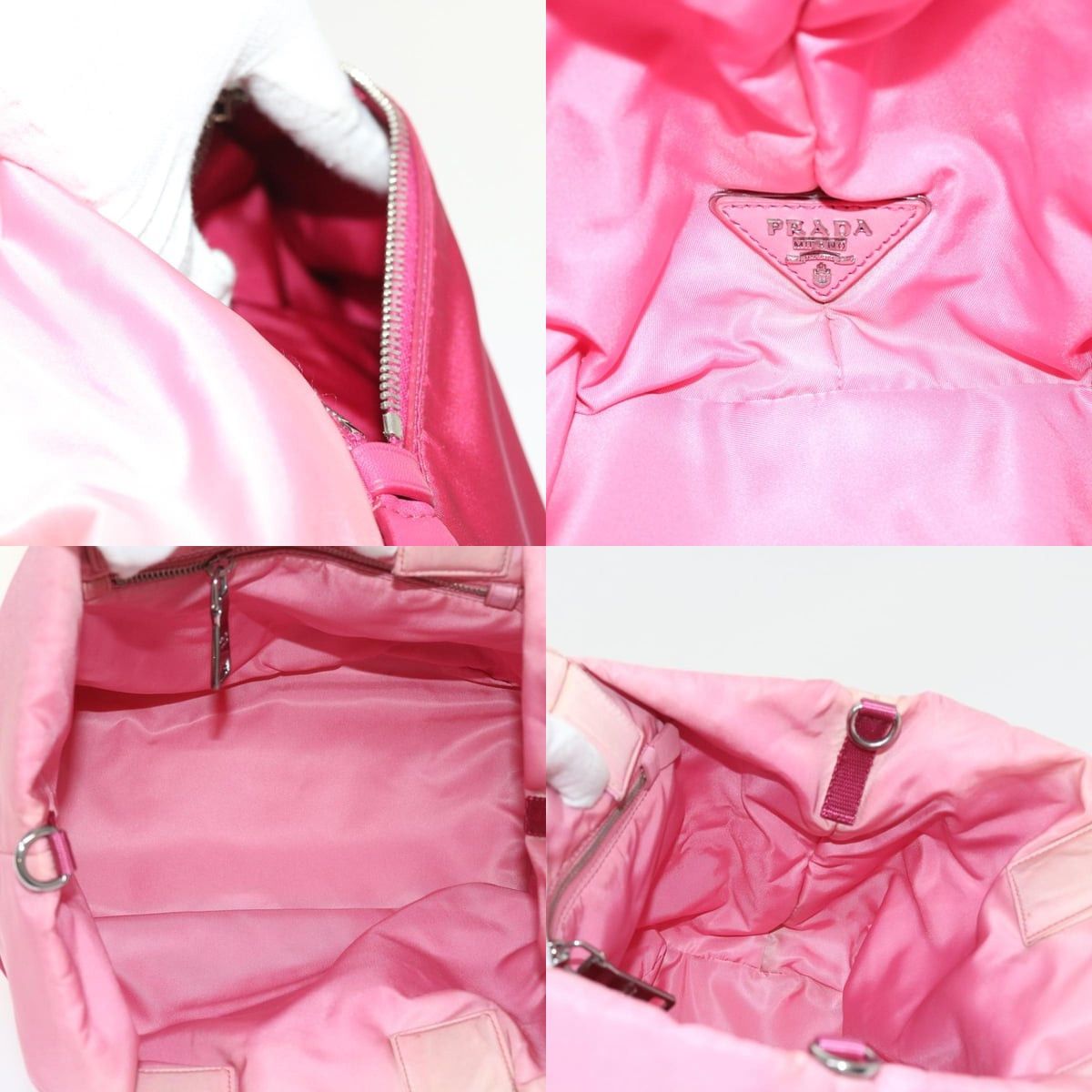Prada PRADA Hand Bag Nylon Pink Size ONE SIZE - 12 Thumbnail