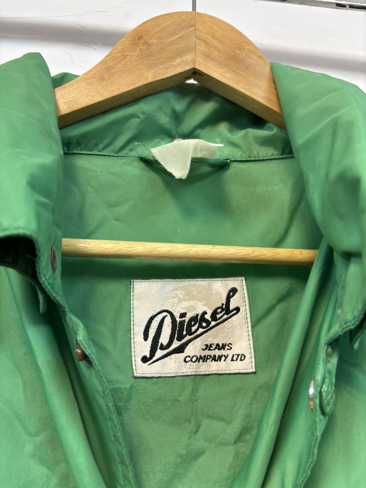 Diesel × Vintage DIESEL VTG Windbreaker Coach Logo Mens Green Nylon Jacket Size US XL / EU 56 / 4 - 9 Thumbnail