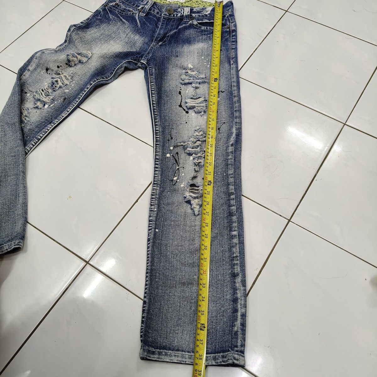 Japanese Brand Vintage Y2K Japanese Colza Paint Splatter Distressed Jeansp Size US 28 / EU 44 - 17 Thumbnail