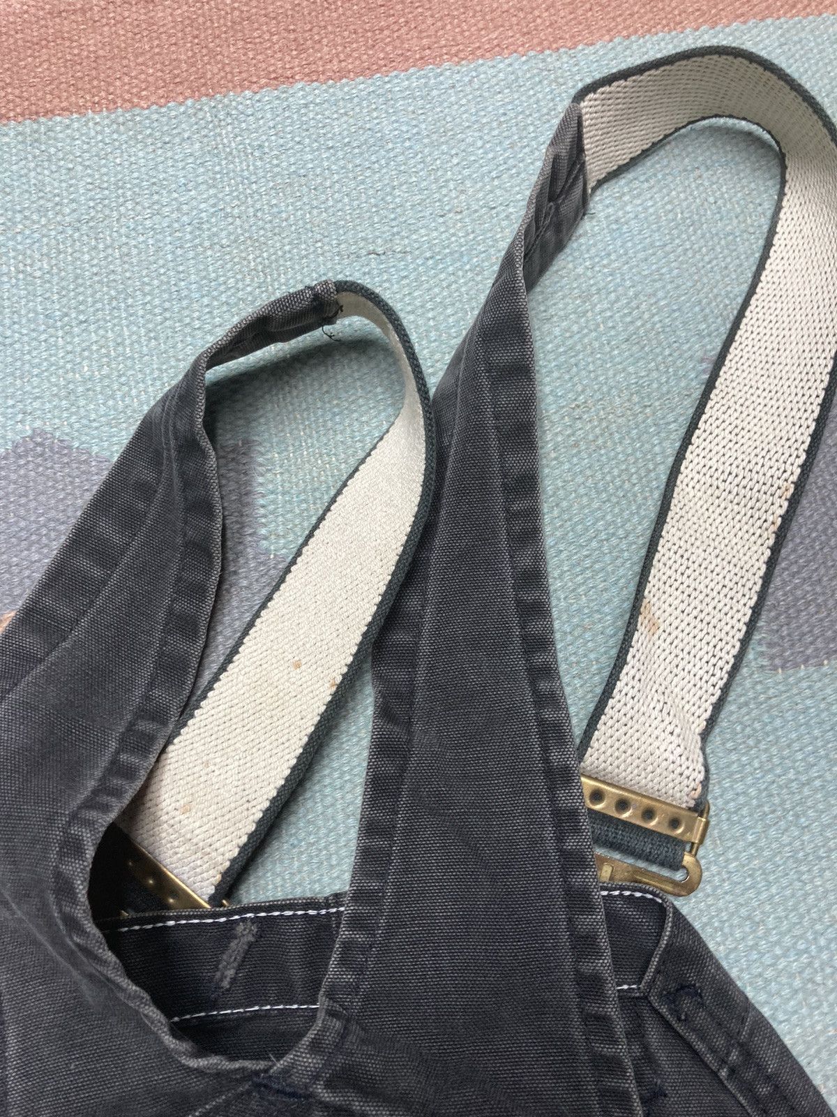Carhartt × Vintage Vtg Carhartt overalls bibs faded double knee carpenter 42x28 Size US 42 / EU 58 - 9 Thumbnail