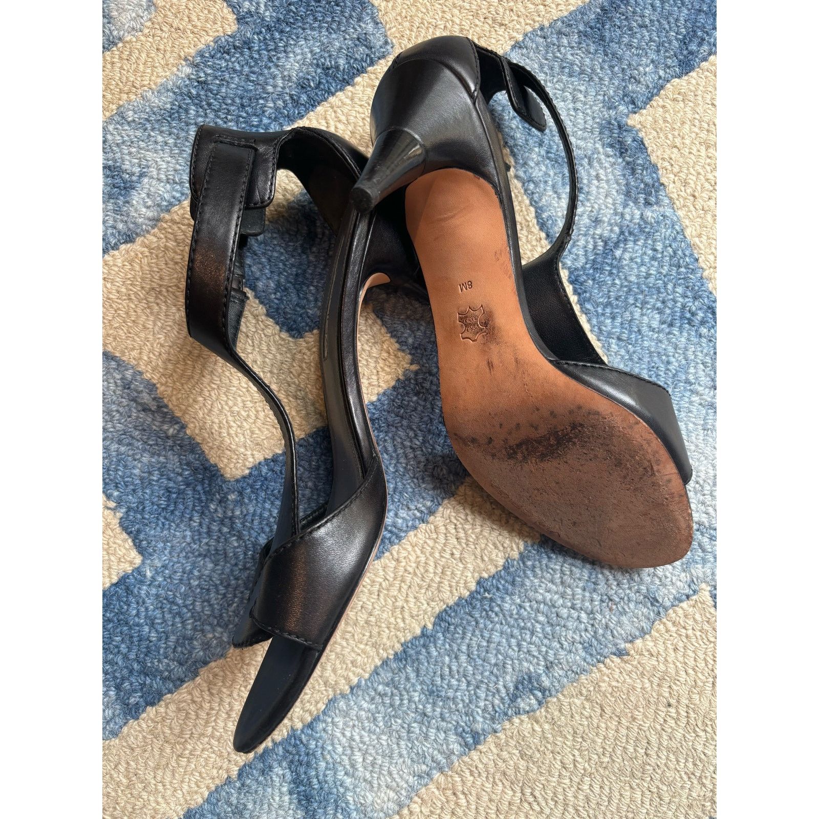 Unknown London Via Spiga black ankle strap heels Size US 8 / IT 38 - 4 Thumbnail