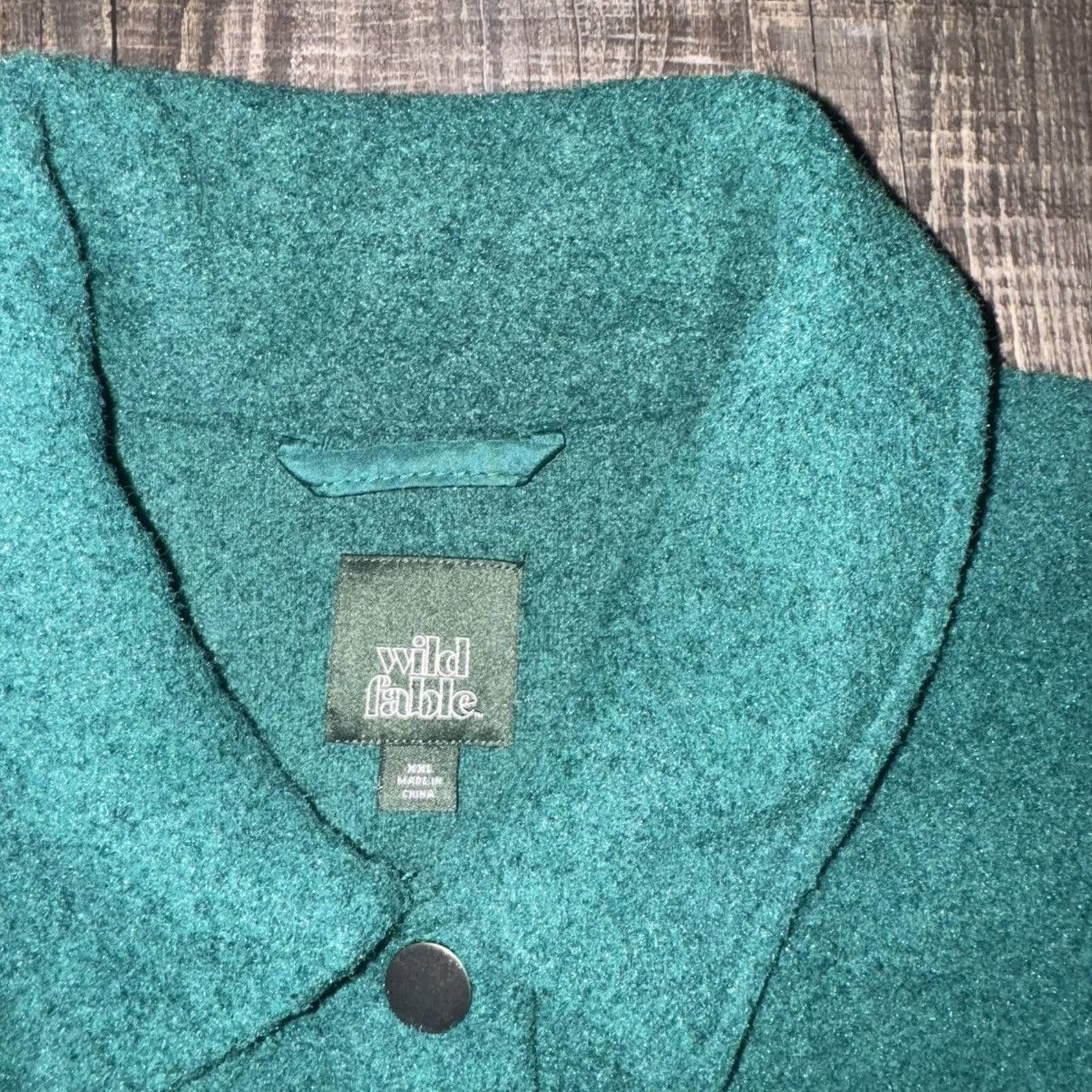 Vintage WILD FABLE • VNTG "Teal" Over Coat (XXL) Size US XXL / EU 58 / 5 - 2 Thumbnail