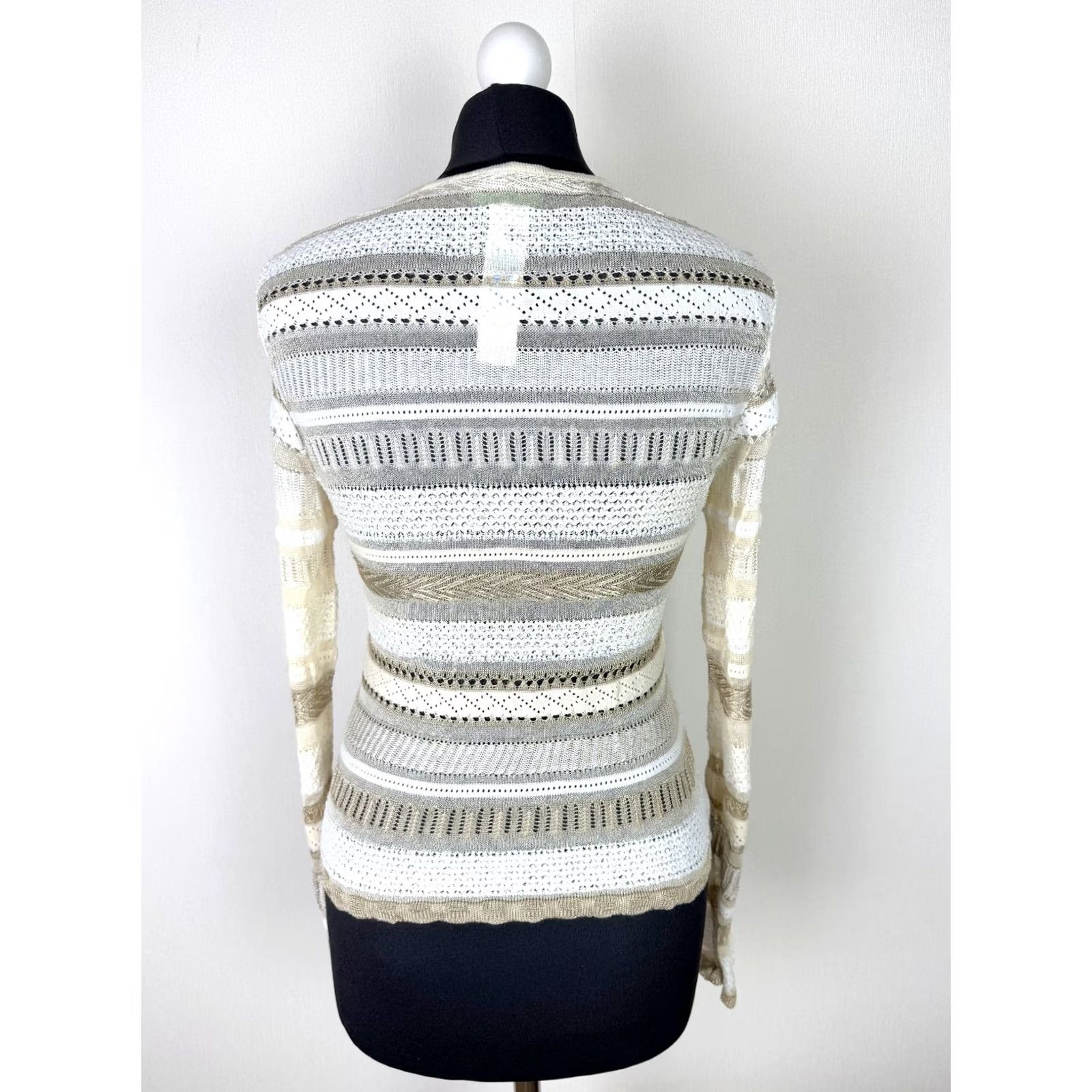 Kenzo Kenzo Cardigan Jungle womens jumper Size L Beige Wool Blend Round Neck Cardigan Womens L Beige Kenzo Jumper Size L / US 10 / IT 46 - 4 Thumbnail