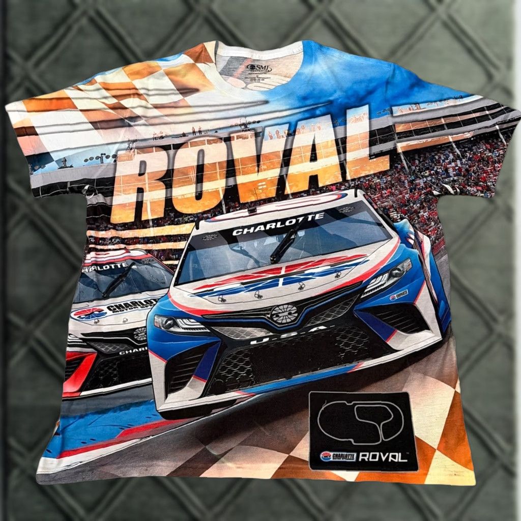 NASCAR NASCAR Charlotte Motor Speedway Roval 2019 All Over Print T-Shirt XL Men Multicolor Size US XL / EU 56 / 4 - 1 Thumbnail