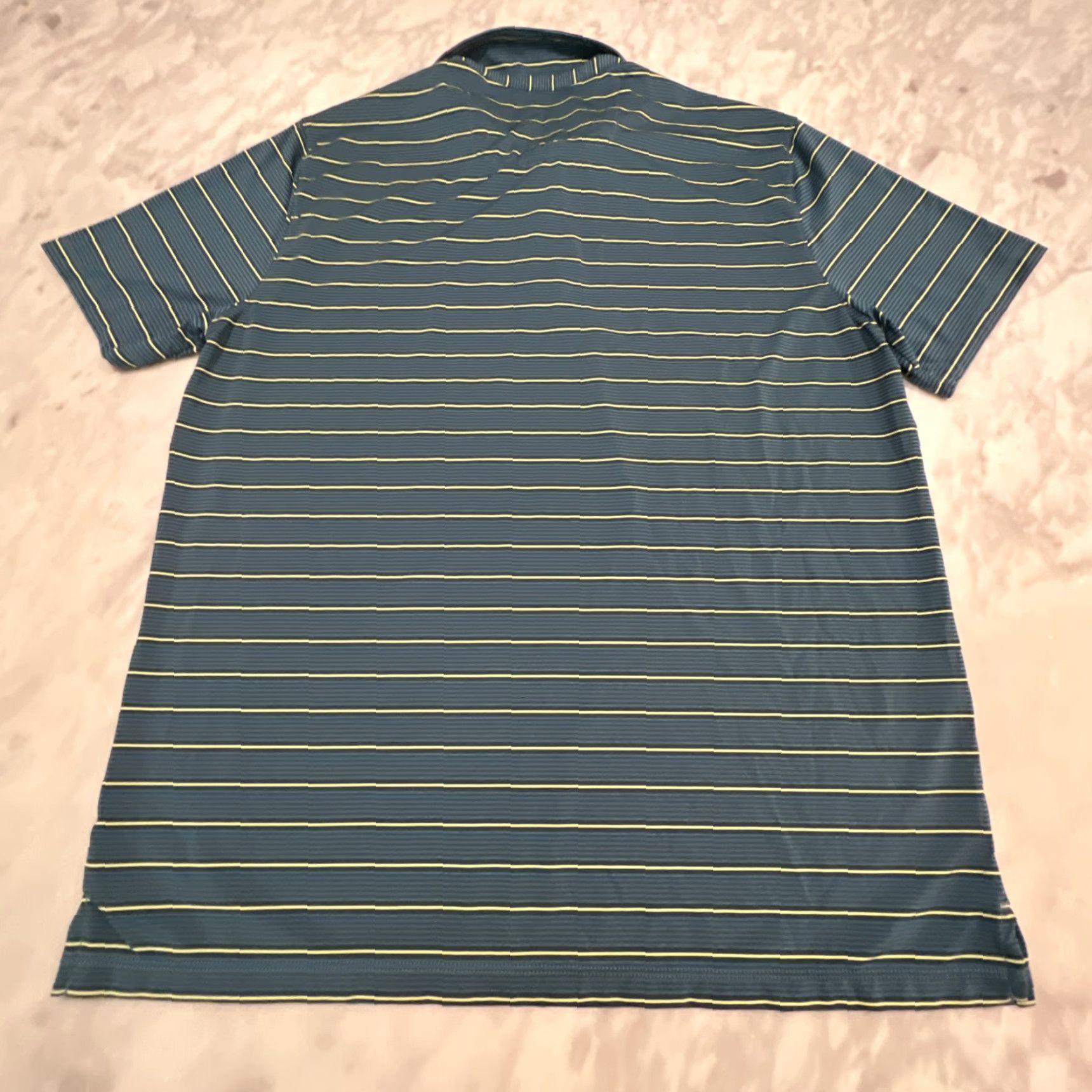 Tommy Bahama Tommy Bahama Island Zone Polo Shirt Mens Large Green Striped Short Sleeve Light Size US L / EU 52-54 / 3 - 5 Thumbnail