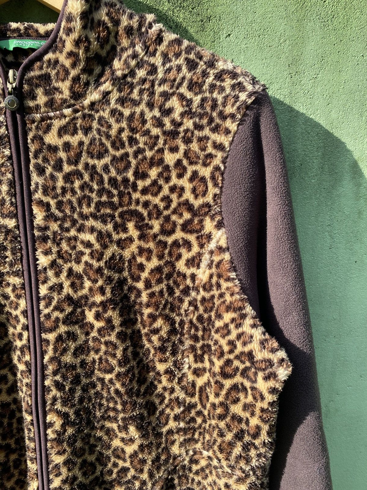 Vintage Crocodile Leopard Sherpa Fleece Jacket Y2K Cozy Outerwear Size ONE SIZE - 4 Thumbnail