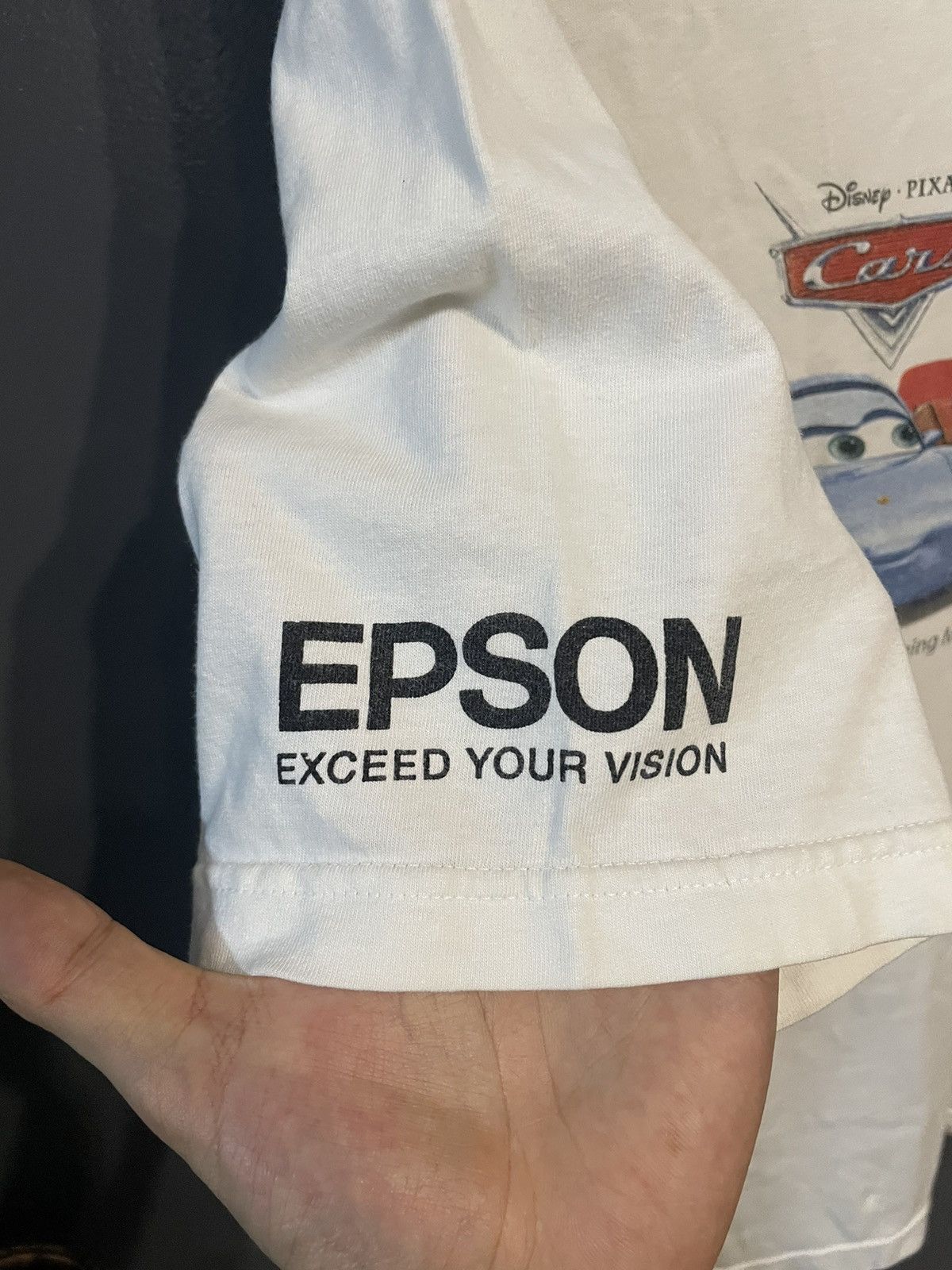 Disney × Vintage Vtg Disney Cars Epson Promo Tshirt Size US L / EU 52-54 / 3 - 8 Thumbnail