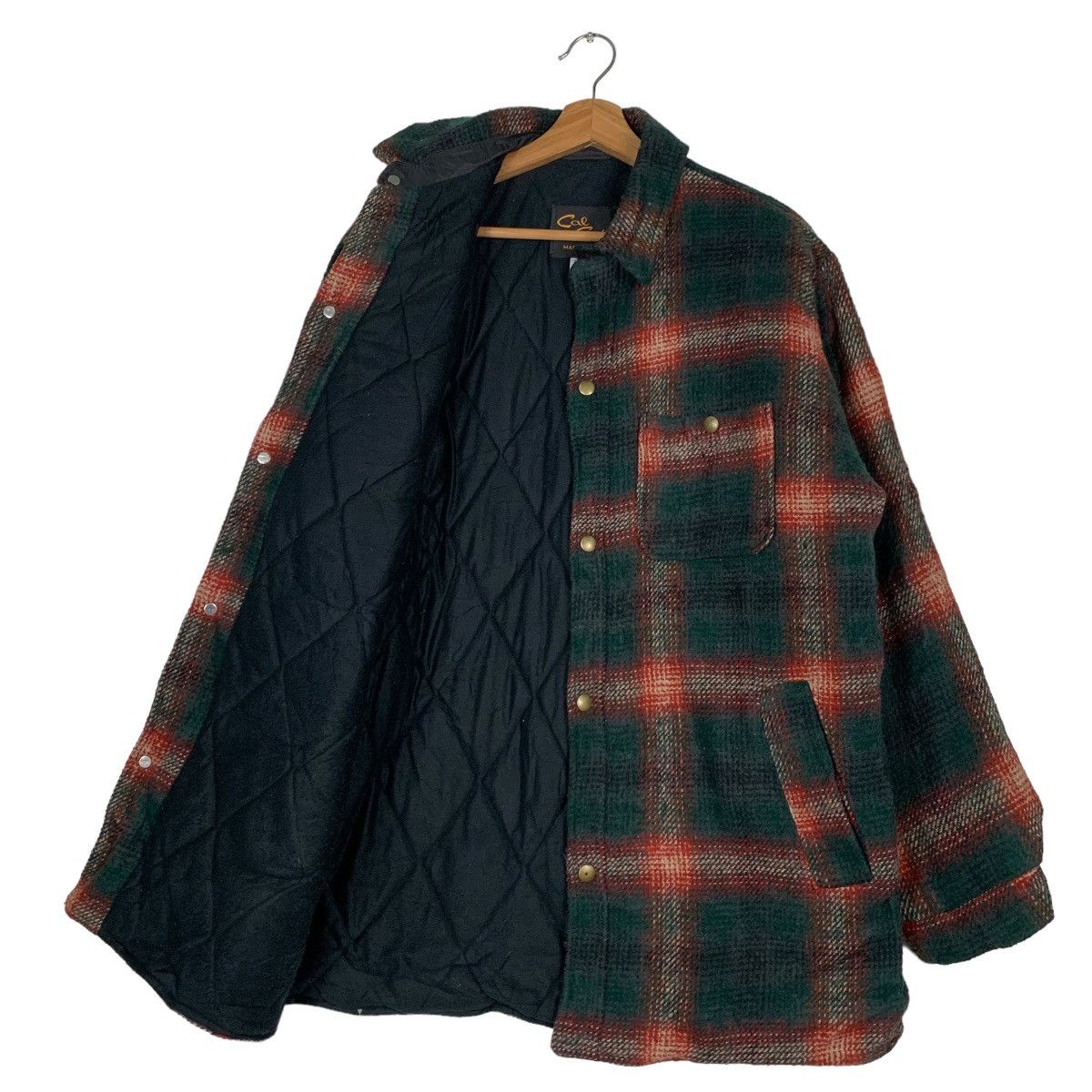 Flannel CAL CRAFT Shadow Plaid Checked Flannel Jacket #0016-C1 Size US M / EU 48-50 / 2 - 11 Thumbnail