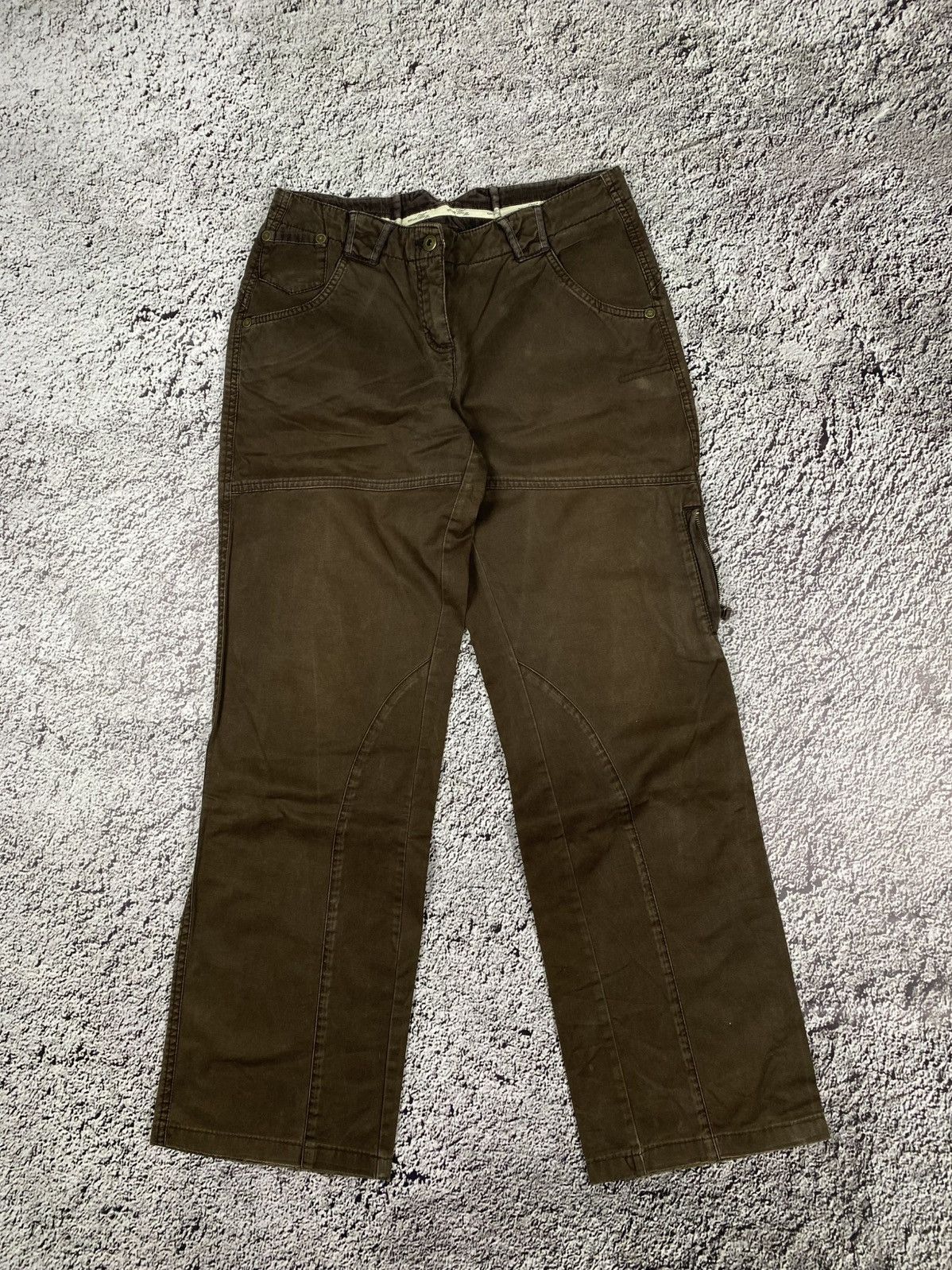 Japanese Brand Vintage Y2K cargo faded wide low rise pants 00s streetwear Size 30" / US 8 / IT 44 - 1 Thumbnail