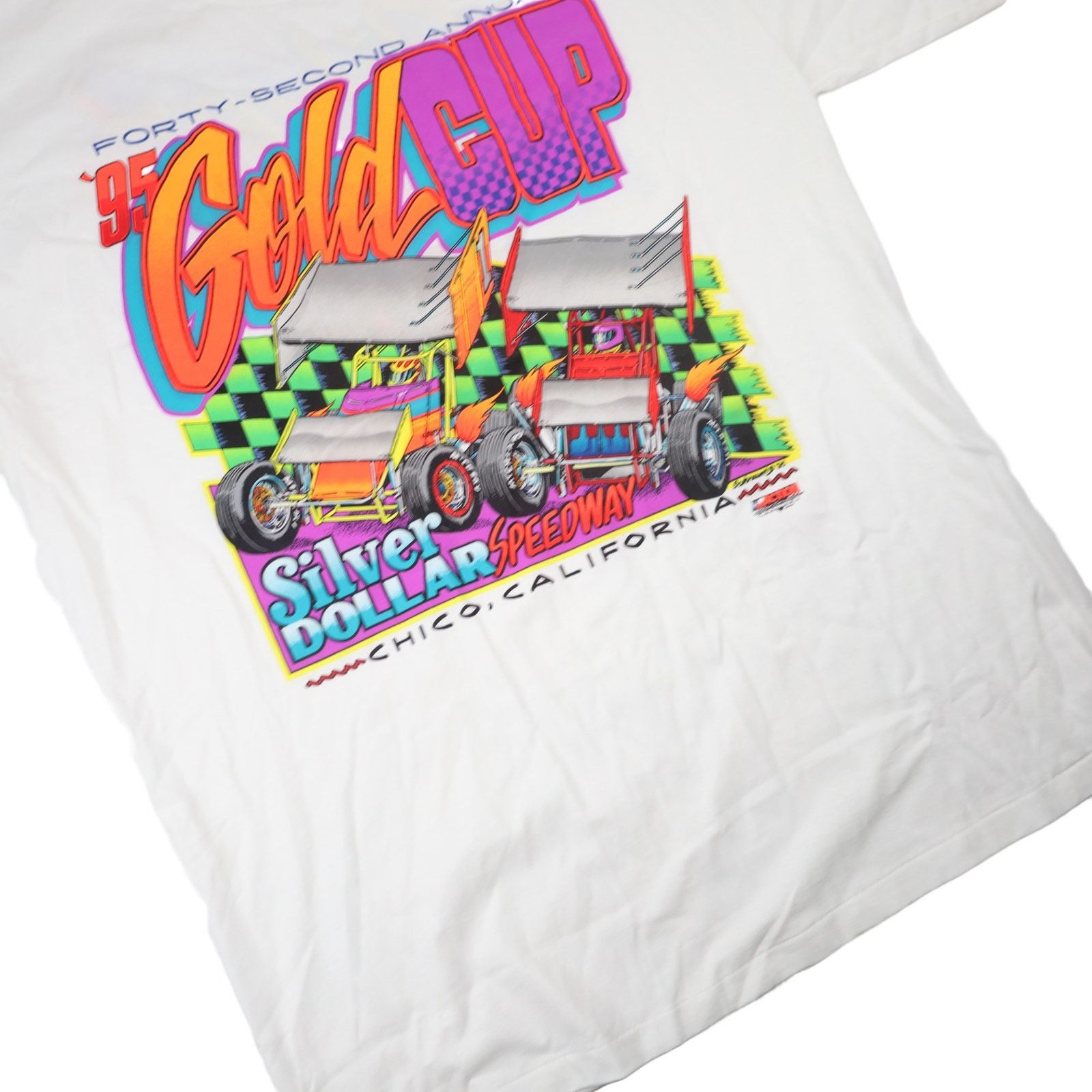 Vintage VTG 1995 Silver Dollar Speedway Gold Cup Sprint Car T Size US XL / EU 56 / 4 - 3 Thumbnail