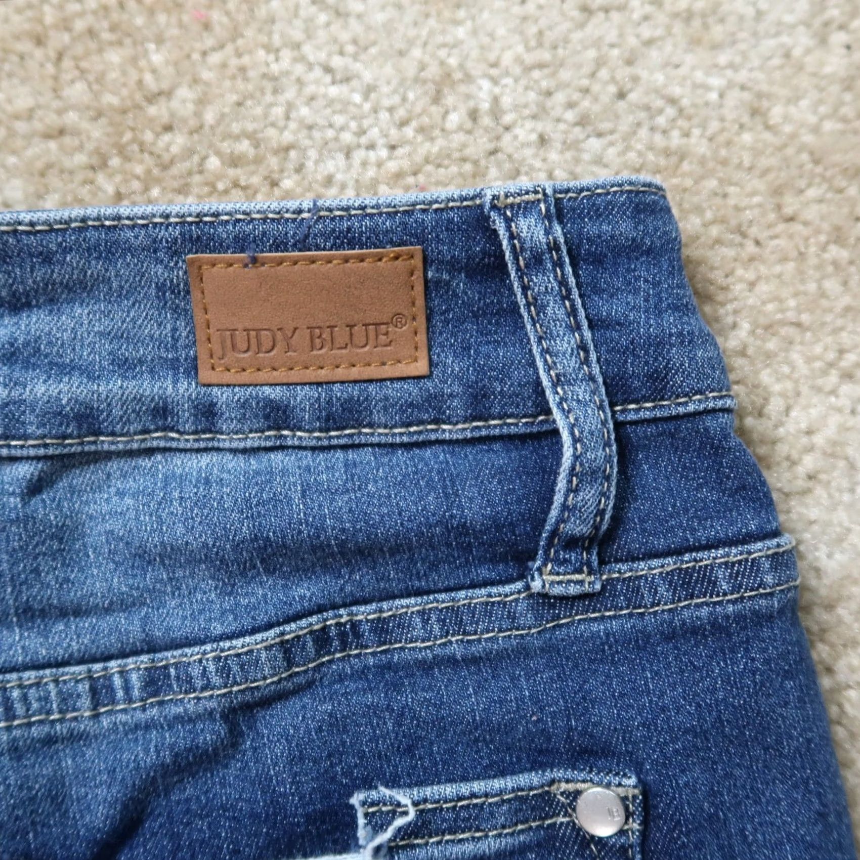 Vintage Judy Blue High Rise Skinny Fit Jeans Women's 20W Blue Stretch Denim Size 42" / US 20 - 6 Thumbnail