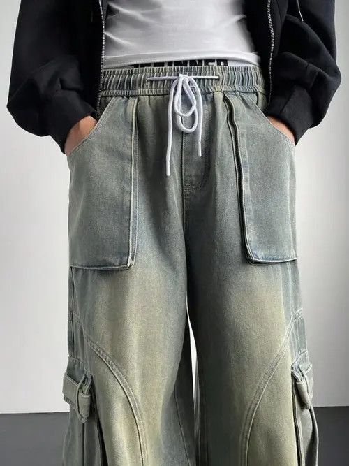 Jean washed faded cleanfit yuppie bootcut grunge cargo pants Size US 32 / EU 48 - 8 Thumbnail