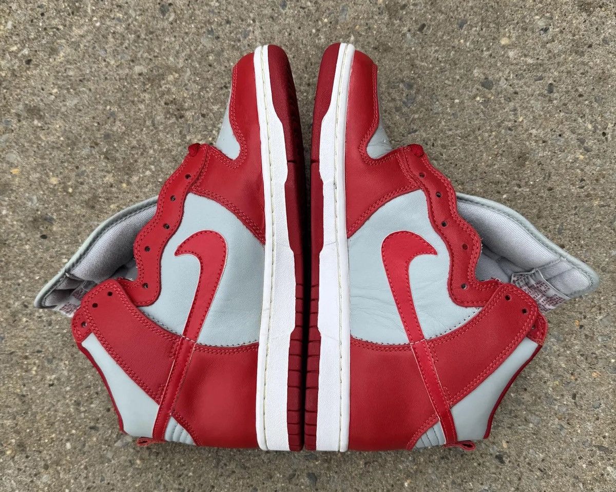 Nike Nike Dunk High LE Silver / Varsity Red (Size 8.5) DS "UNLV" Size US 8.5 / EU 41-42 - 6 Thumbnail