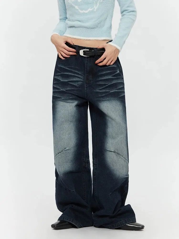 Japanese Brand × Jean Retro loose straight leg high street jeans Size US 32 / EU 48 - 3 Thumbnail