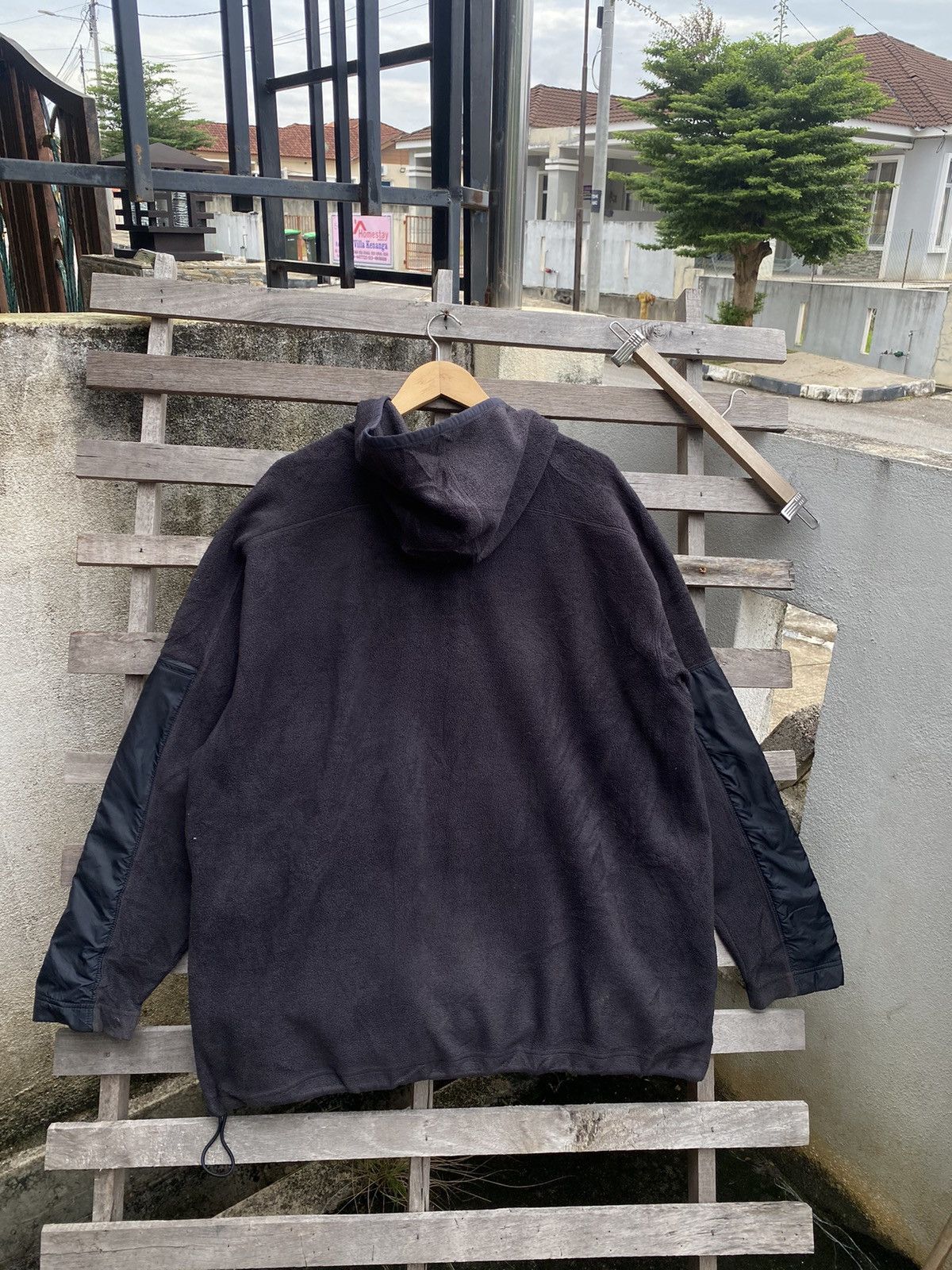 Nike ❗️Oversizes ❗️ Vintage 90s Nike Half Zip Black Fleece Hoodie Size US XXL / EU 58 / 5 - 7 Thumbnail