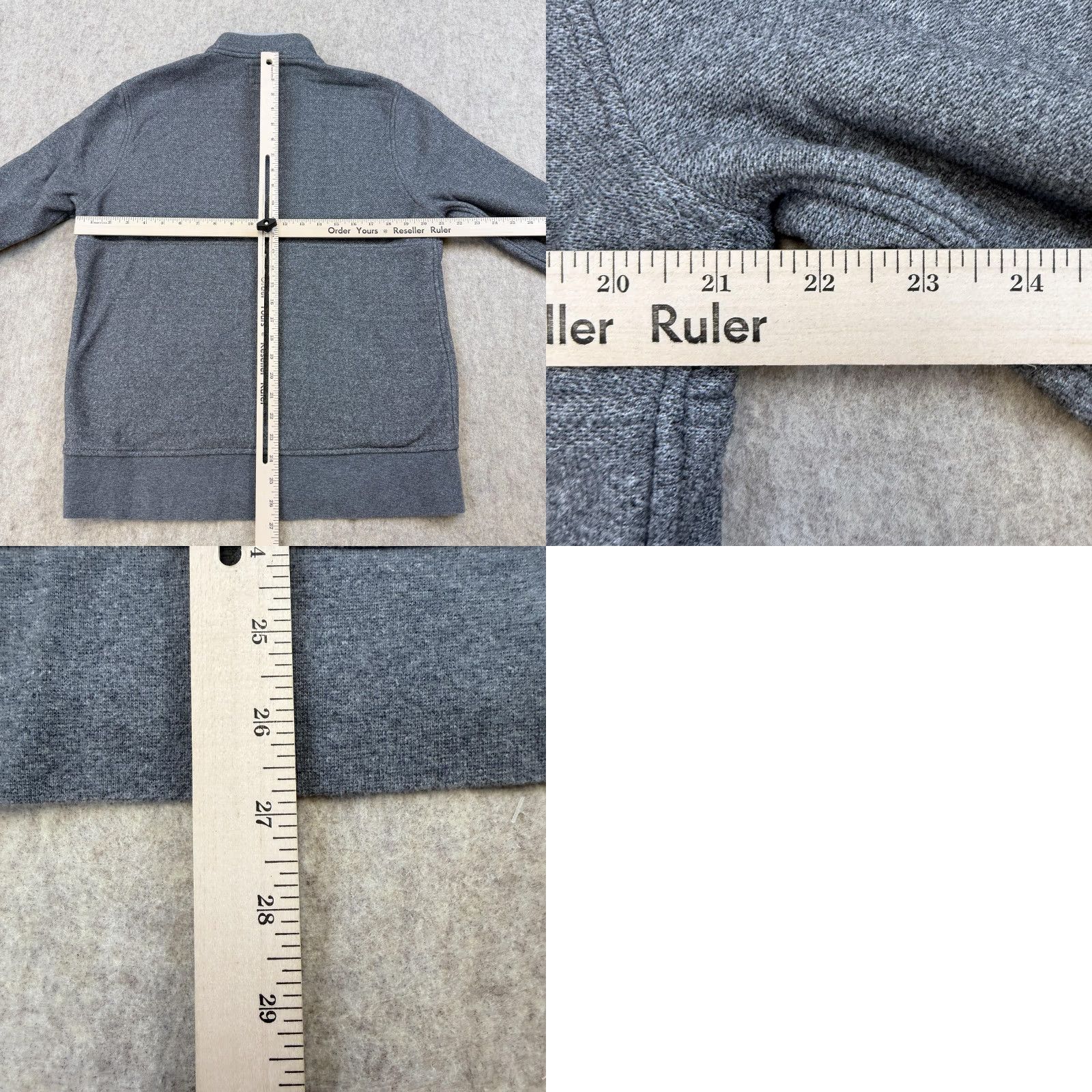 J.Crew J. Crew Sweater Mens M Gray Fleece Pullover 1/4 Zip Kangaroo Pocket Clothing Shirt? Size US M / EU 48-50 / 2 - 8 Thumbnail