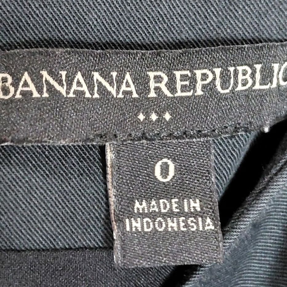 Banana Republic BANANA REPUBLIC Linen Blend Cotton Blend Dress Black Solid Woven Midi Size 0 Size XS / US 0-2 / IT 36-38 - 5 Thumbnail