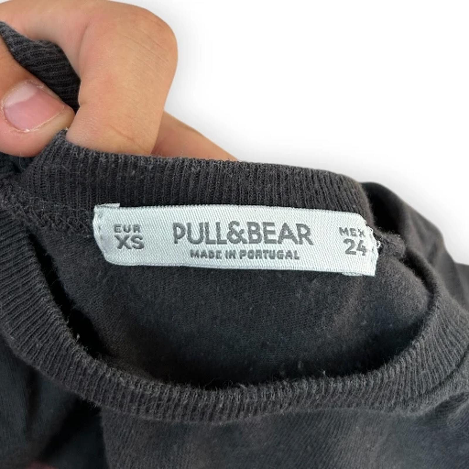 Pull & Bear Pull&Bear Girls Black Crop Top Youth XS (G24) Size XS / US 0-2 / IT 36-38 - 4 Thumbnail