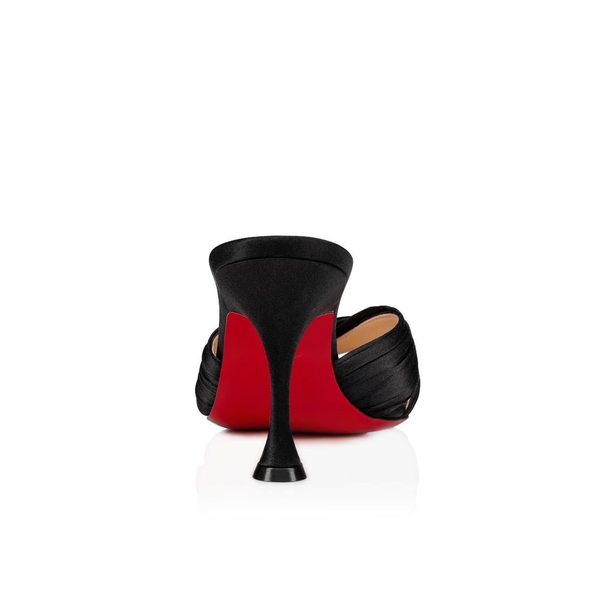 Christian Louboutin o1s1wg110125 Nicol Is Back Crepe Satin Sandals in Black Size US 8 / IT 38 - 2 Thumbnail