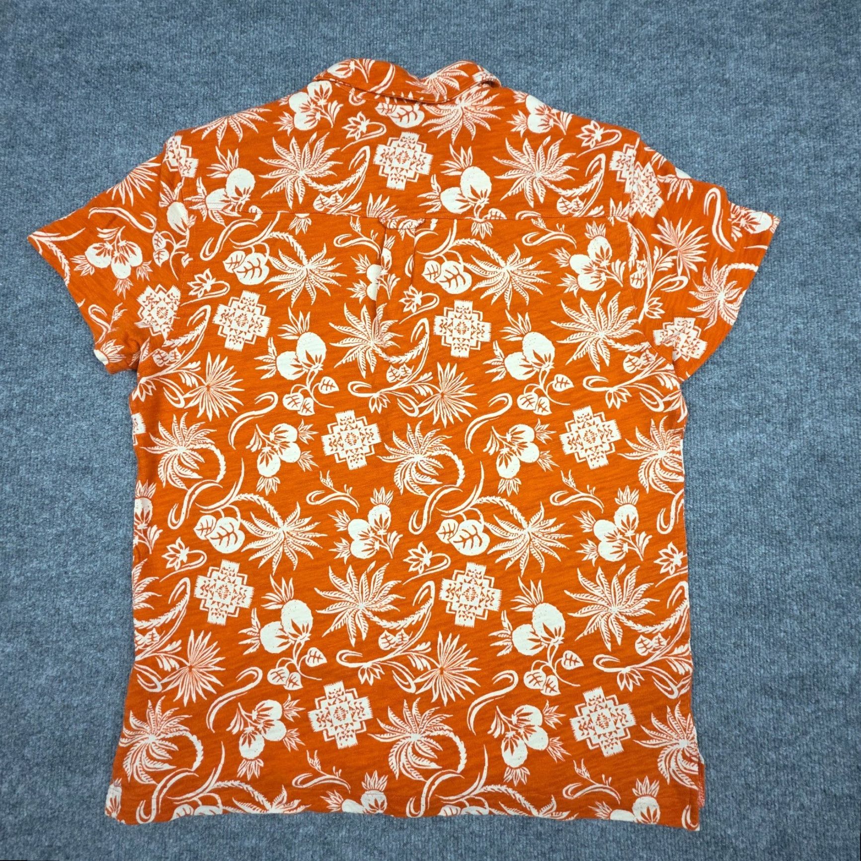 Pendleton Pendleton Wayside Knit Shirt Men M Orange Floral Button Up Short Sleeve Shirt Size US M / EU 48-50 / 2 - 3 Thumbnail