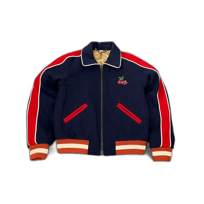 Gucci Gucci Cherry Logo Wool Baseball Jacket Size M / US 6-8 / IT 42-44 - 1 Thumbnail