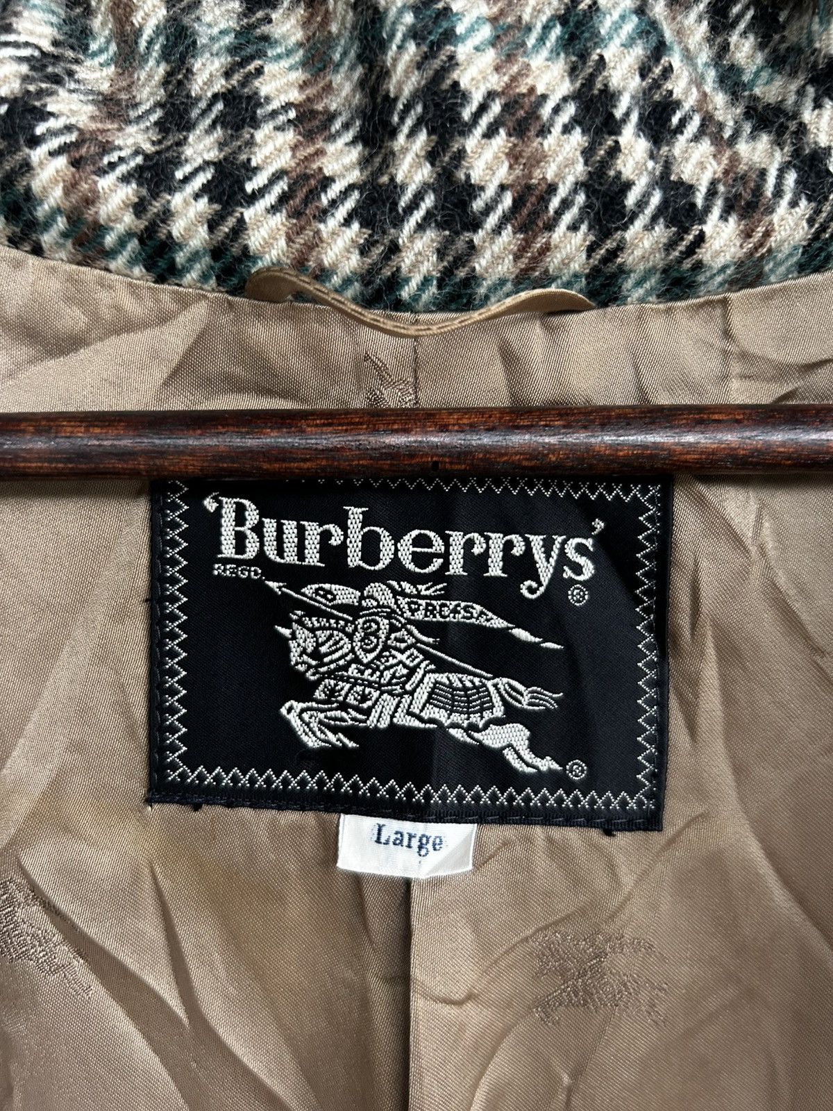 Burberry Vintage Burberry’s Houndstooth Wool Sleeping Coat Size US L / EU 52-54 / 3 - 11 Thumbnail
