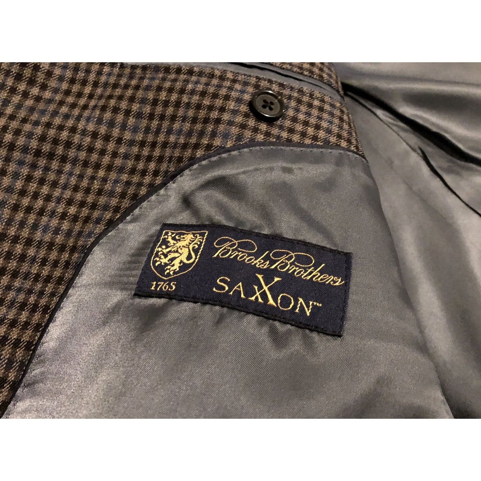 Brooks Brothers Brooks Brothers Blazer Jacket Sport Coat Mens 45R Wool Check 2-Button Multicolor Madison SaxXon 1818 Regular Wool Blazer Mens 45R Size 48R - 3 Thumbnail