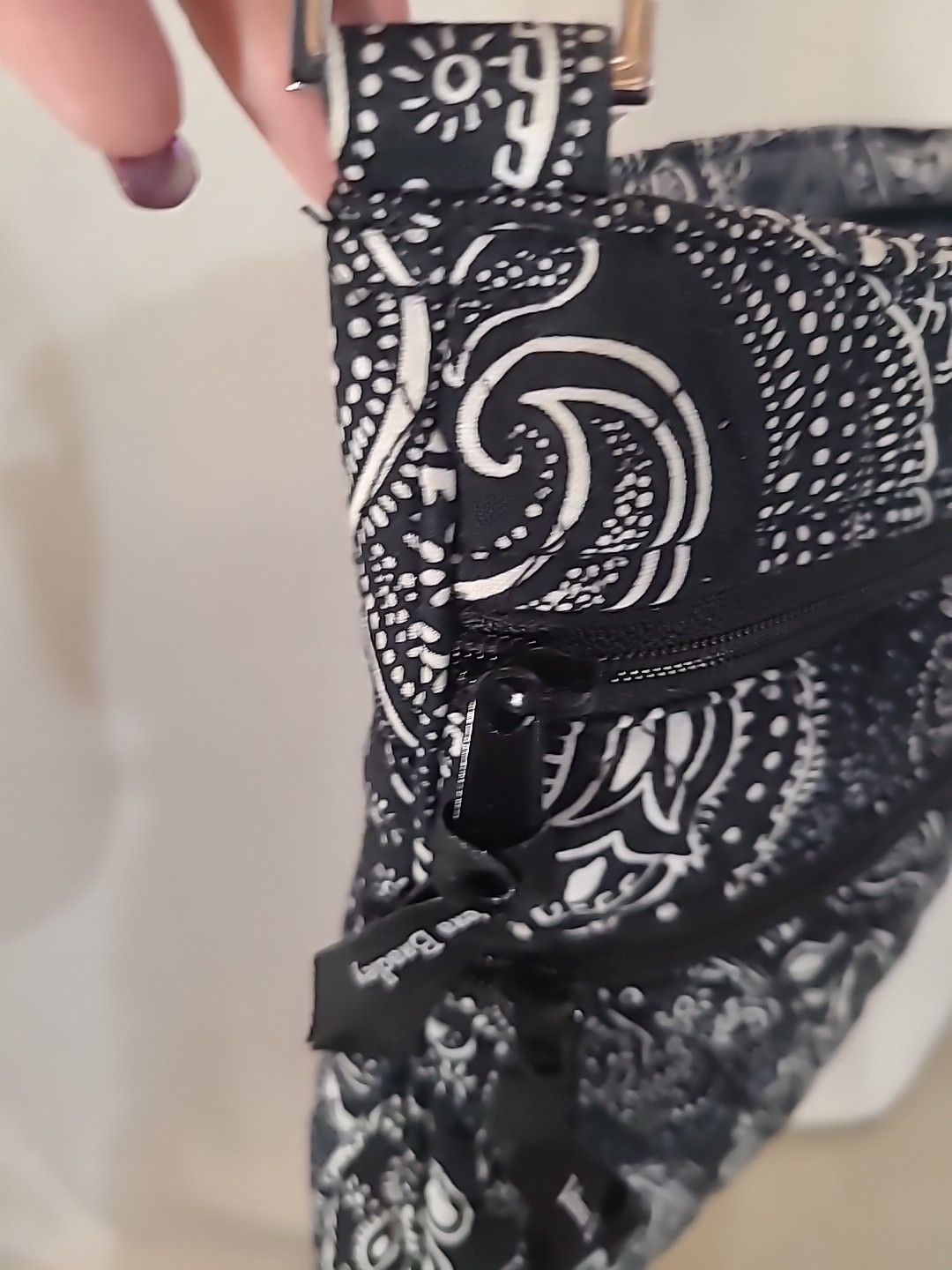 Vera Bradley Vera Bradley Crossbody Paisley Noir Pattern Hipster Size ONE SIZE - 7 Thumbnail