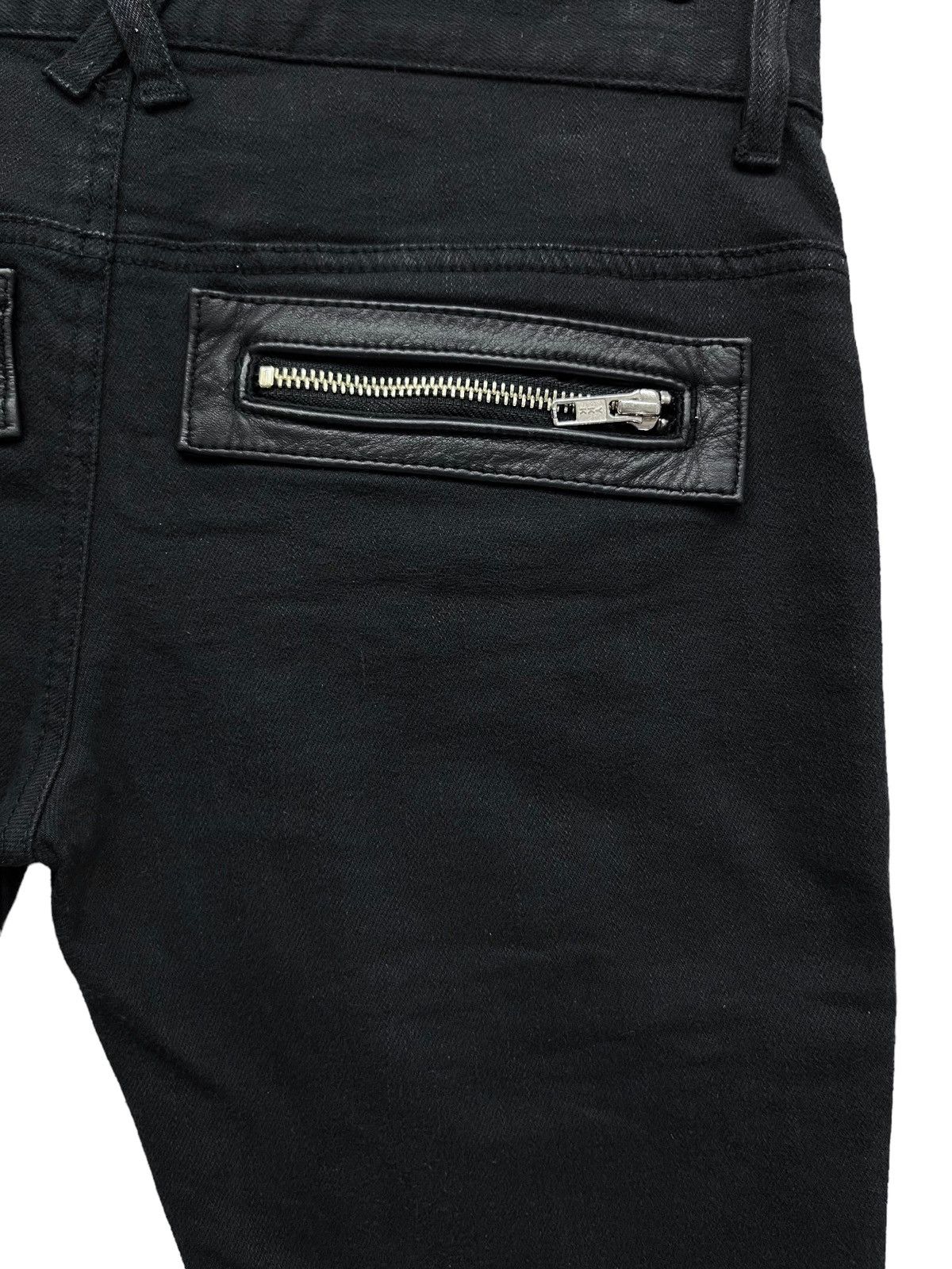 New Rock 🔥GLAD NEWS Punk Studded Leather Pocket Stretch Skinny Denim Size 28" / US 6 / IT 42 - 7 Thumbnail